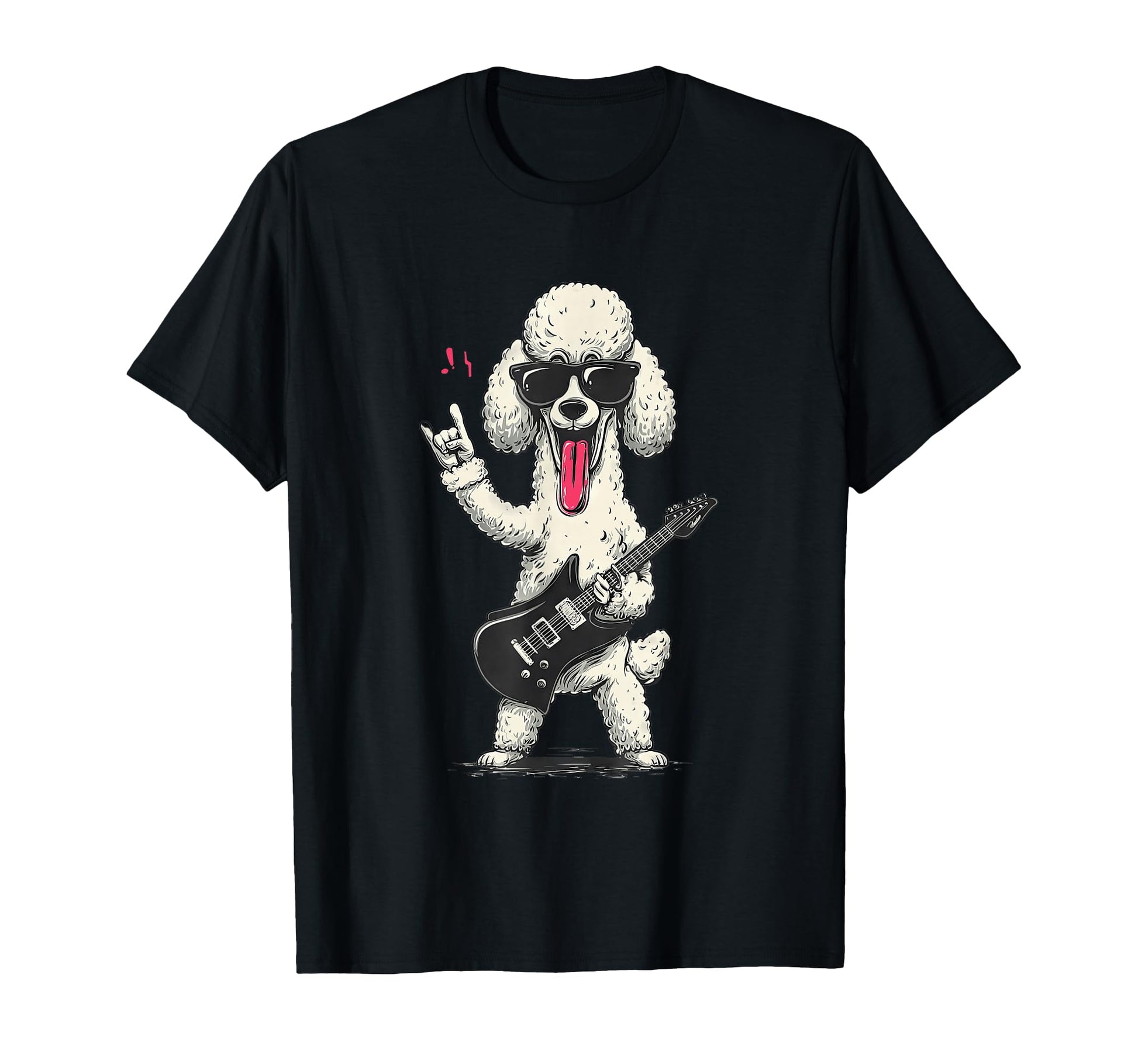 Rockstar Poodle Sunglasses T-Shirt - Casual Everyday Wear for Adults - T-Shirt, Sweatshirt, Hoodie
