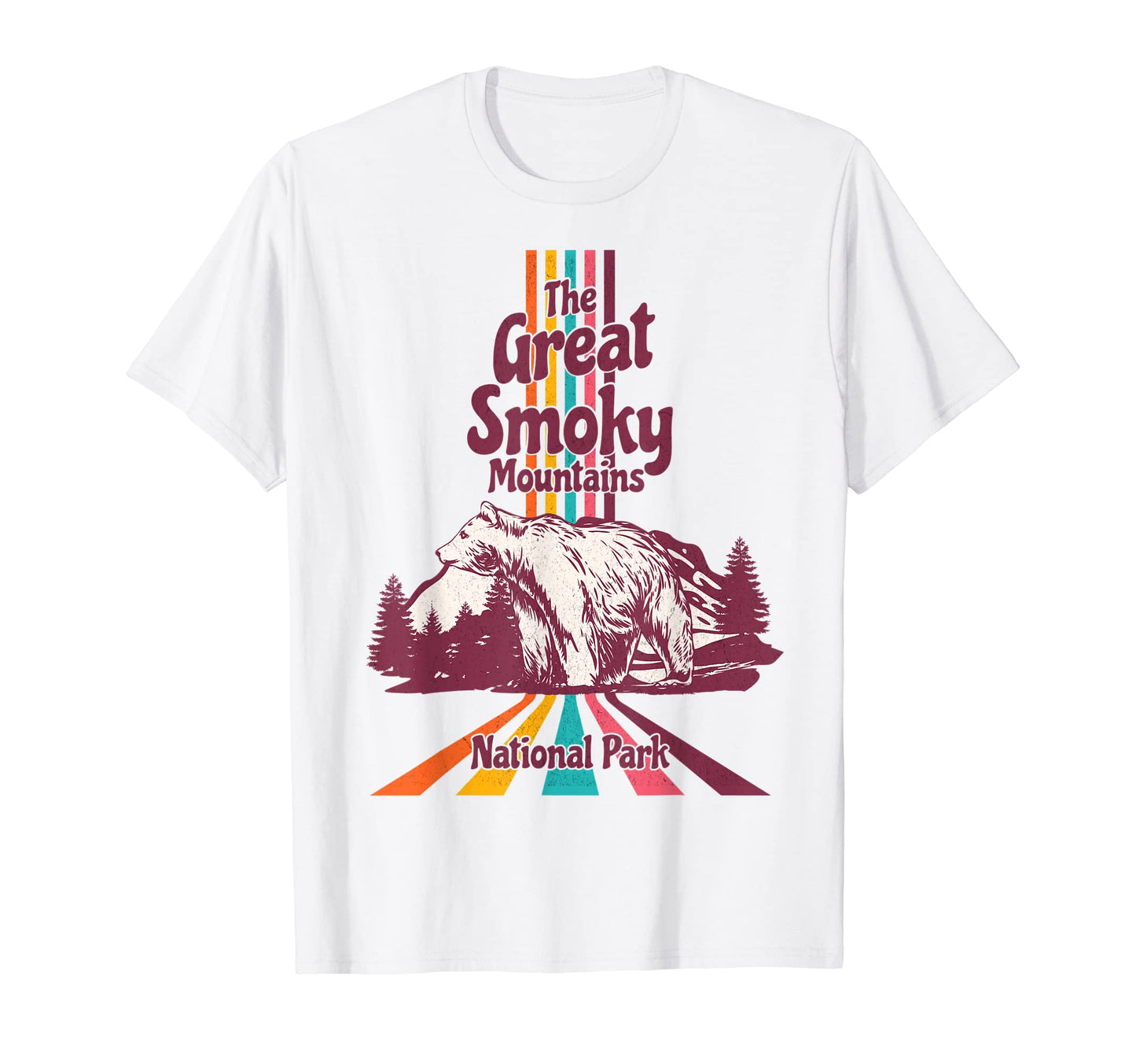 Great Smoky Mountains National Park 70S T-Shirt - Novelty Apparel Unisex - T-Shirt, Sweatshirt, Hoodie