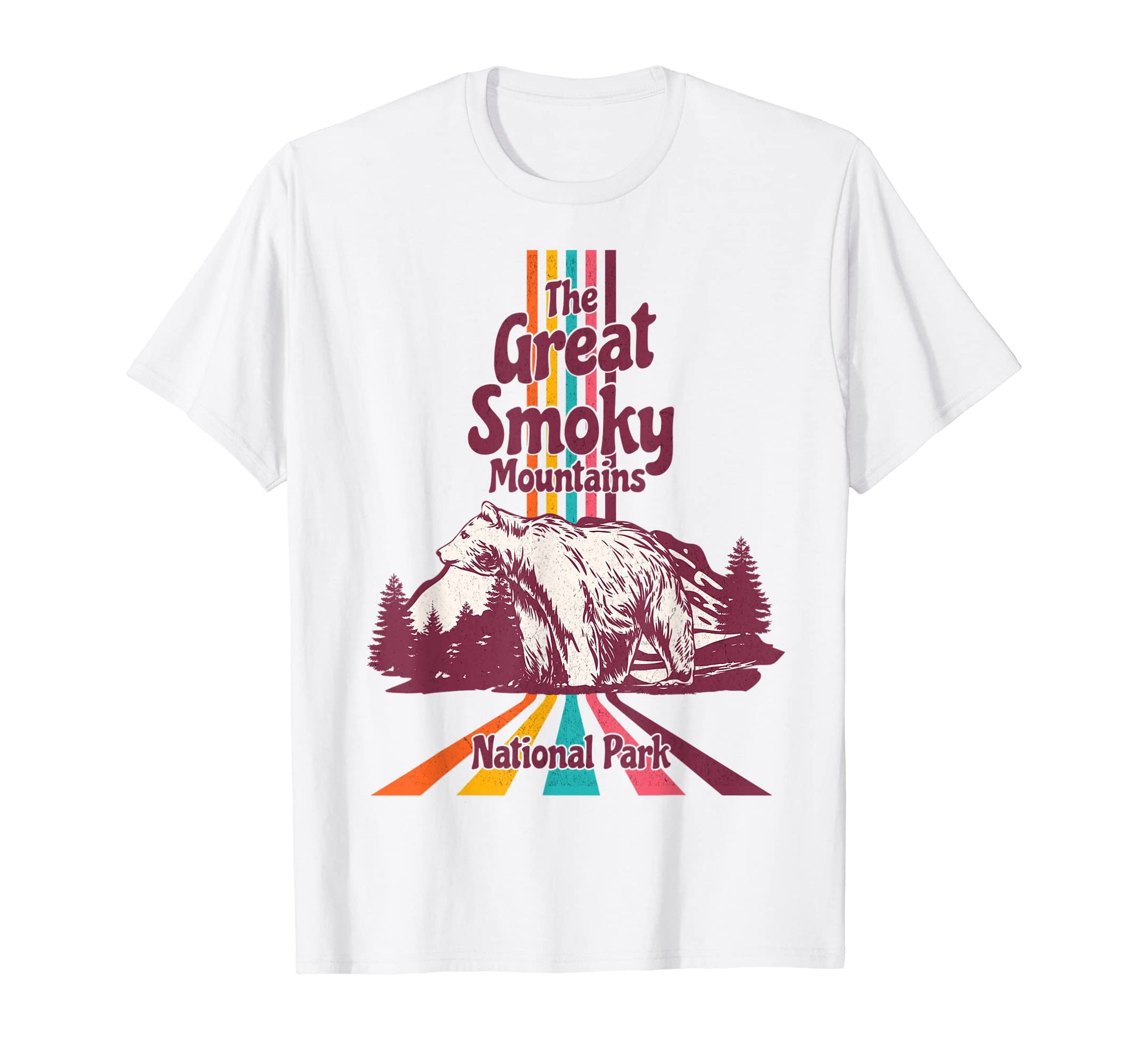 Great Smoky Mountains National Park 70S T-Shirt - Novelty Apparel Unisex - T-Shirt, Sweatshirt, Hoodie