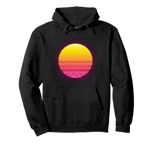 80S Sunset Synthesizer T Stuff Synthwave Hoodie - Graphic Print Unisex - T-Shirt, Sweatshirt, Hoodie