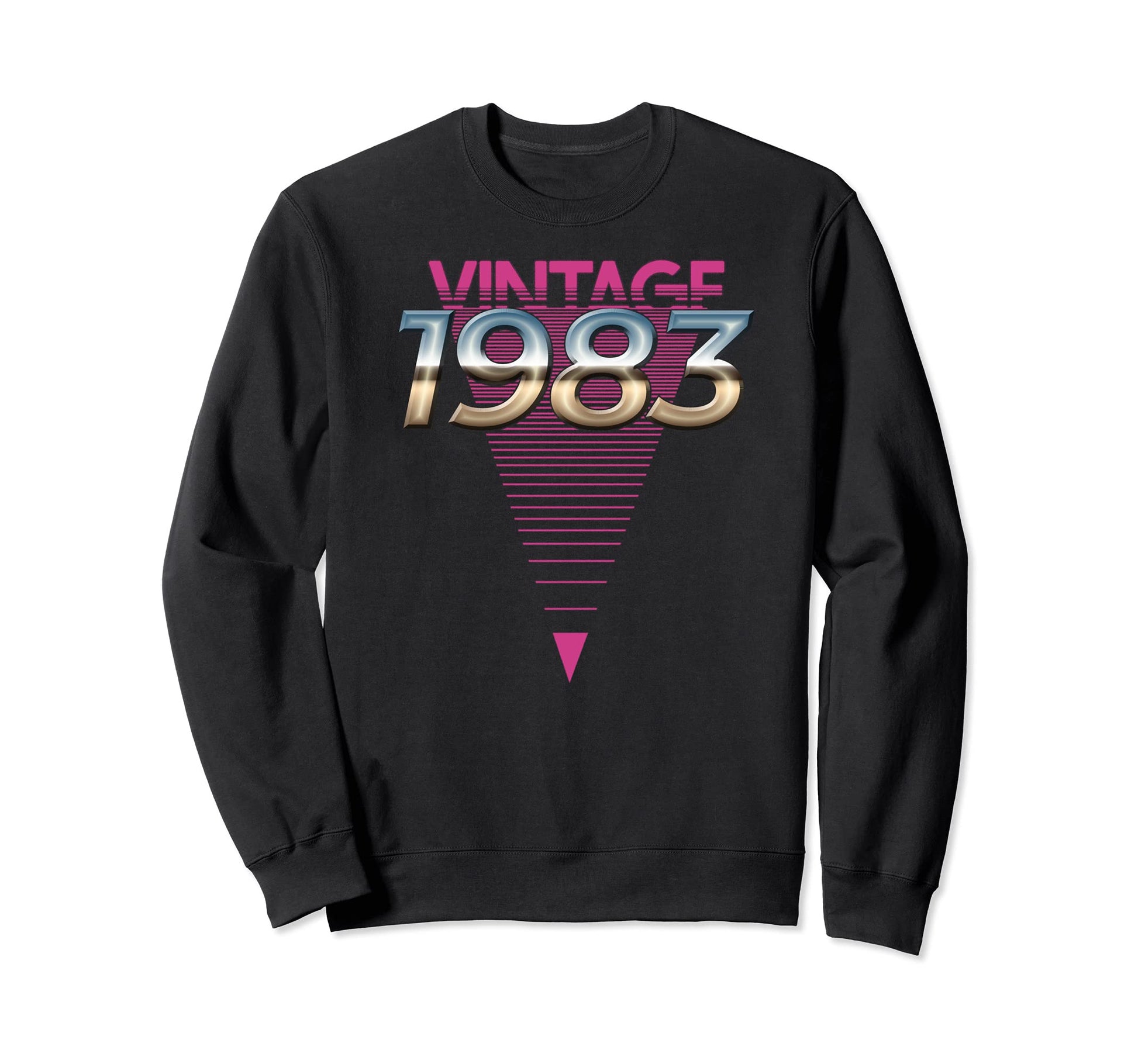 1983 80S Synthwave Triangle Sweatshirt - Fun Novelty Design Men Women - T-Shirt, Sweatshirt, Hoodie