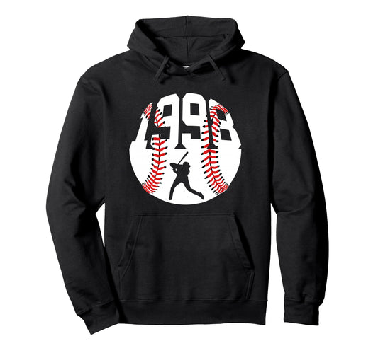 1998 Baseball 28Th Birthday Hoodie - Novelty Apparel Unisex - T-Shirt, Sweatshirt, Hoodie