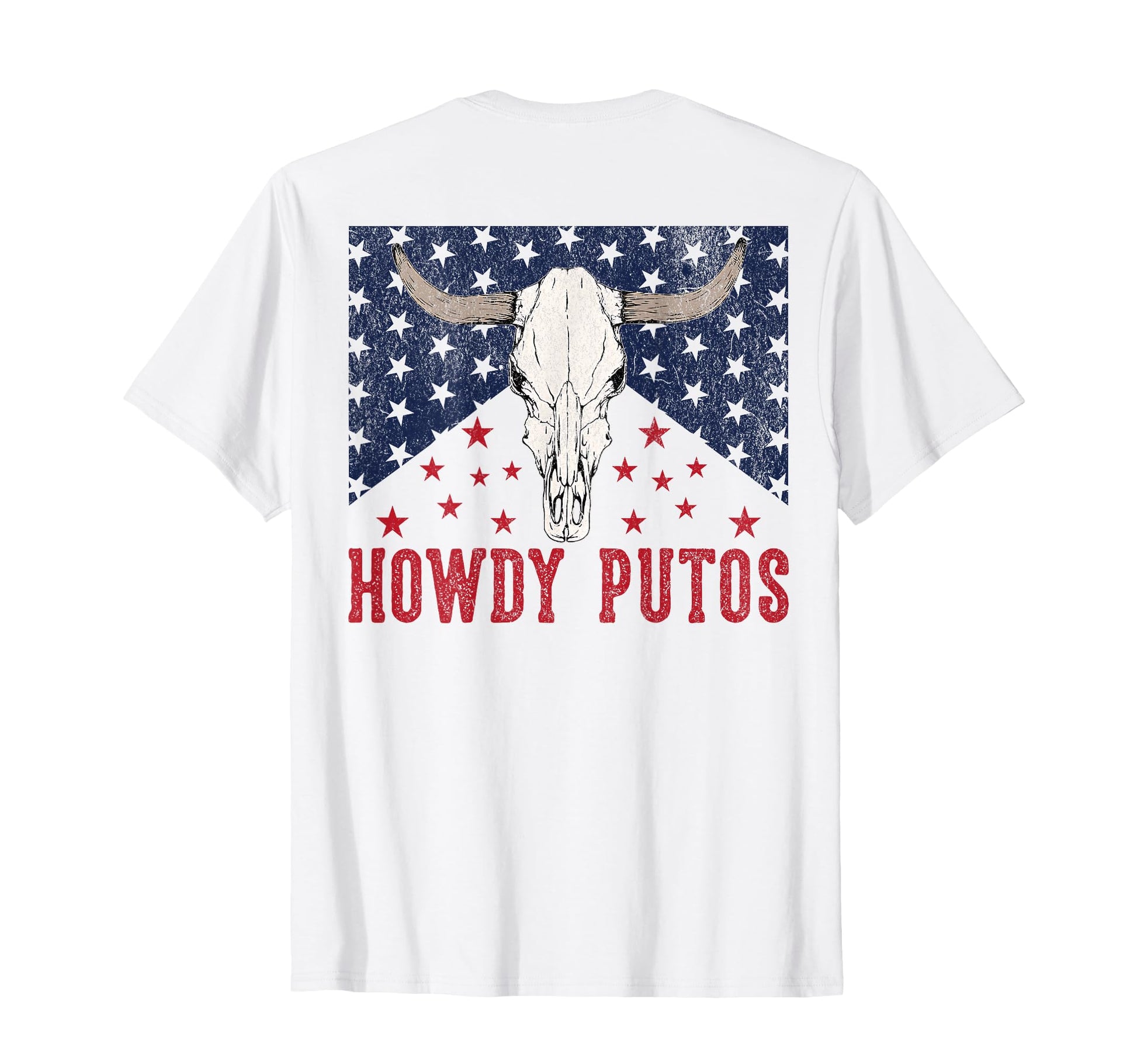 Howdy Putos Bull Skull Country Cowboy T-Shirt - Unique Graphic Unisex - T-Shirt, Sweatshirt, Hoodie