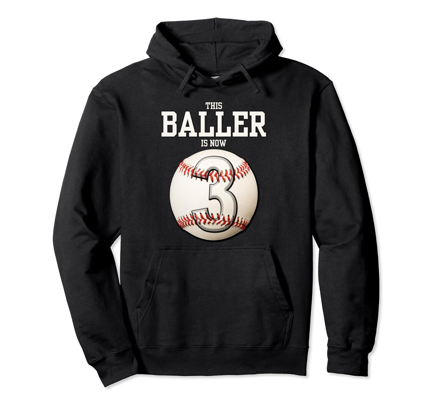 3 Years Old Baseball Themed 3Rd Hoodie - Unique Graphic for Adults - T-Shirt, Sweatshirt, Hoodie