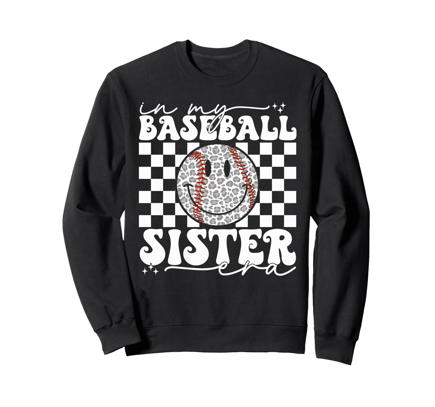 My Baseball Sister Era Leopard Sweatshirt - Custom Art Print for Adults - T-Shirt, Sweatshirt, Hoodie