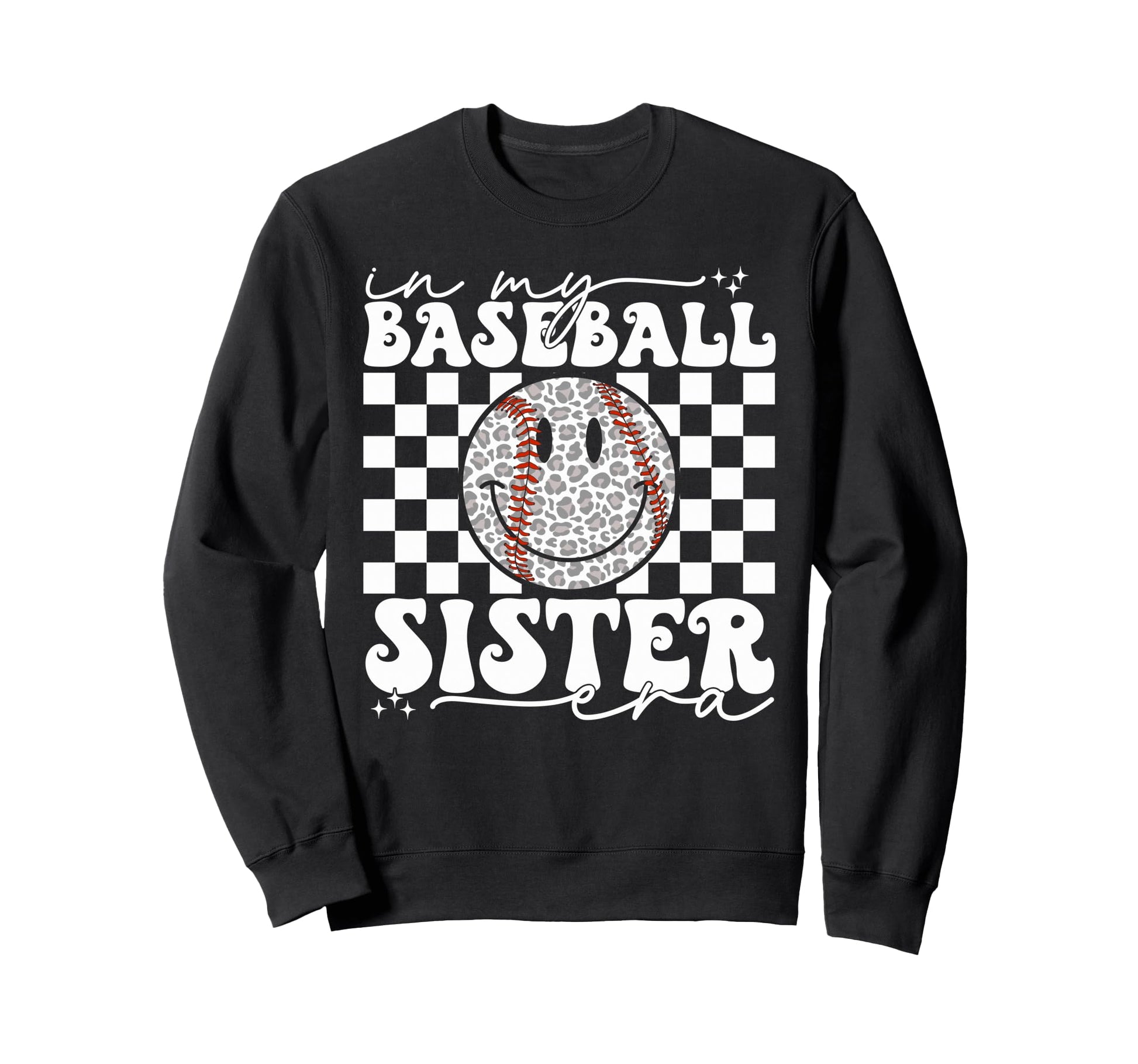 My Baseball Sister Era Leopard Sweatshirt - Custom Art Print for Adults - T-Shirt, Sweatshirt, Hoodie