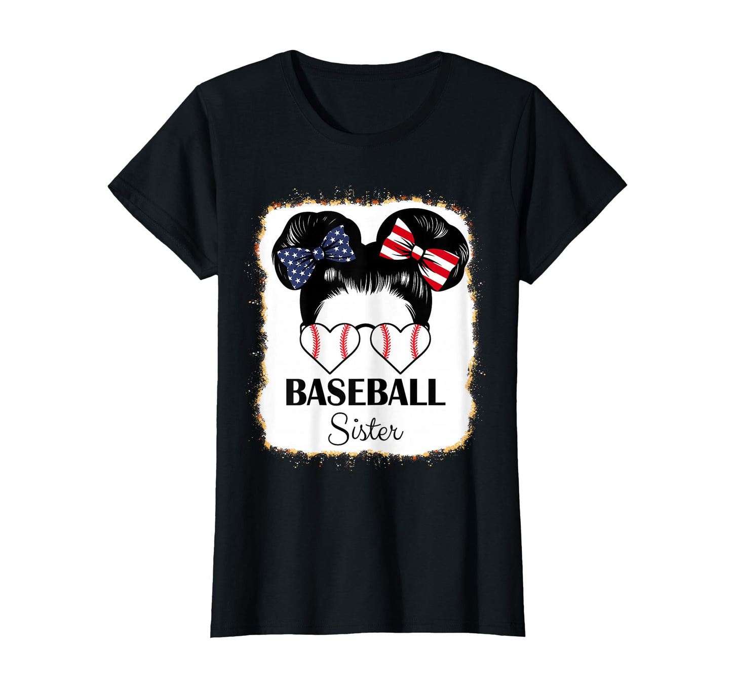 Baseball Sister Bleached Leopard Support T-Shirt - Custom Art Print Unisex - T-Shirt, Sweatshirt, Hoodie