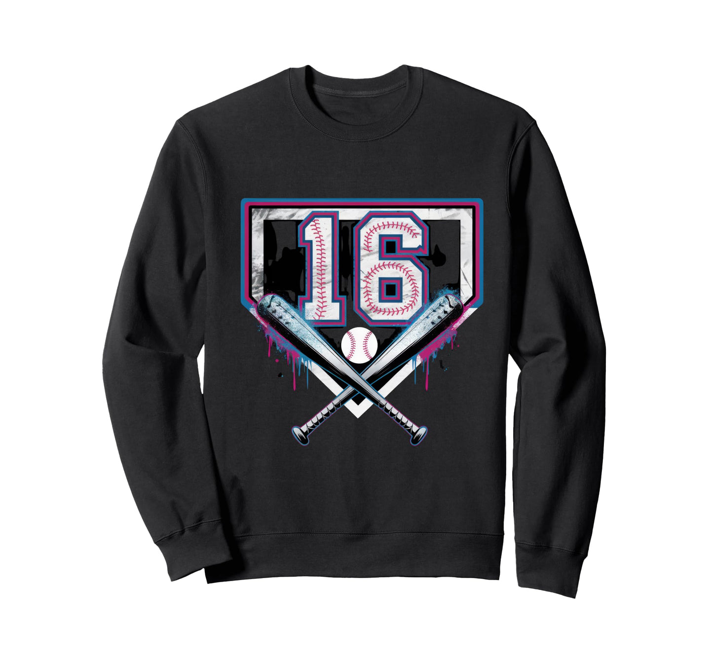 16Th Birthday Baseball Home Ice Sweatshirt - Streetwear Style Men Women - T-Shirt, Sweatshirt, Hoodie