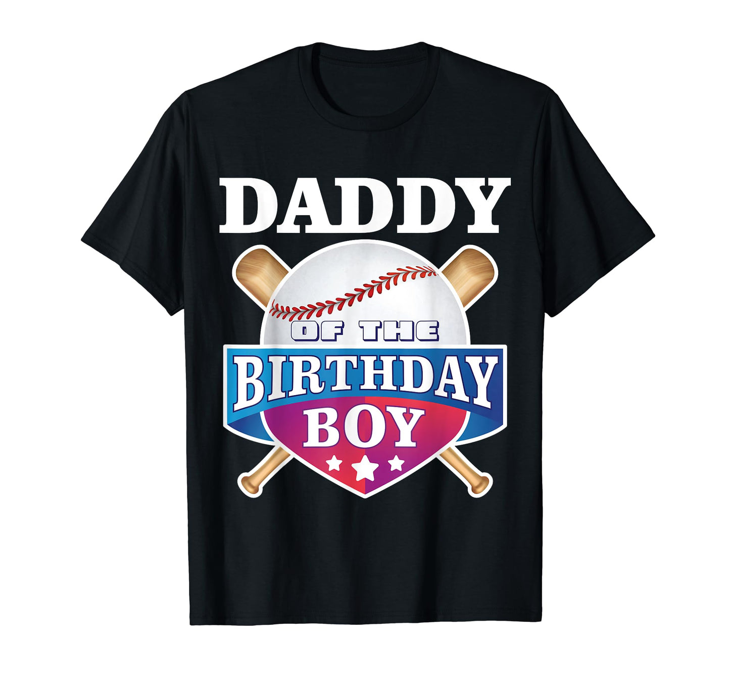 Daddy Birthday Baseball Bday Party T-Shirt - Custom Art Print for Adults - T-Shirt, Sweatshirt, Hoodie