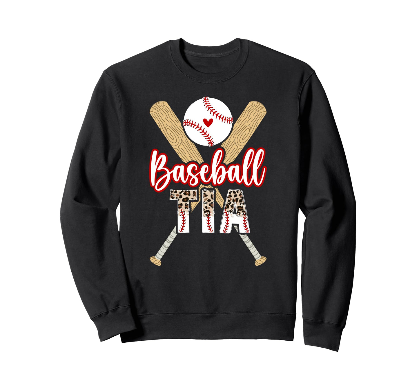 Baseball Tia Leopard Tia Baseball Sweatshirt - Minimalist Print Unisex - T-Shirt, Sweatshirt, Hoodie