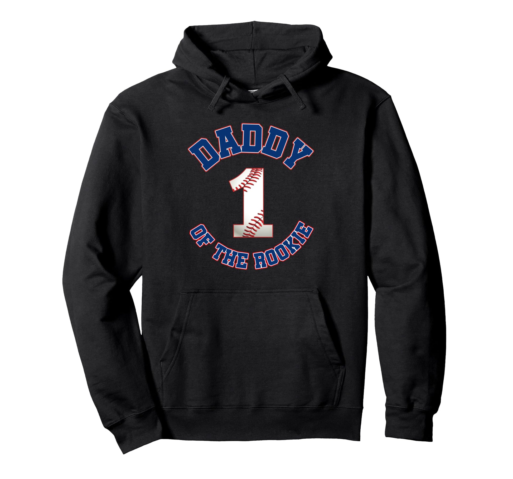 Daddy Rookie 1St Birthday Baseball Hoodie - Custom Art Print Men Women - T-Shirt, Sweatshirt, Hoodie