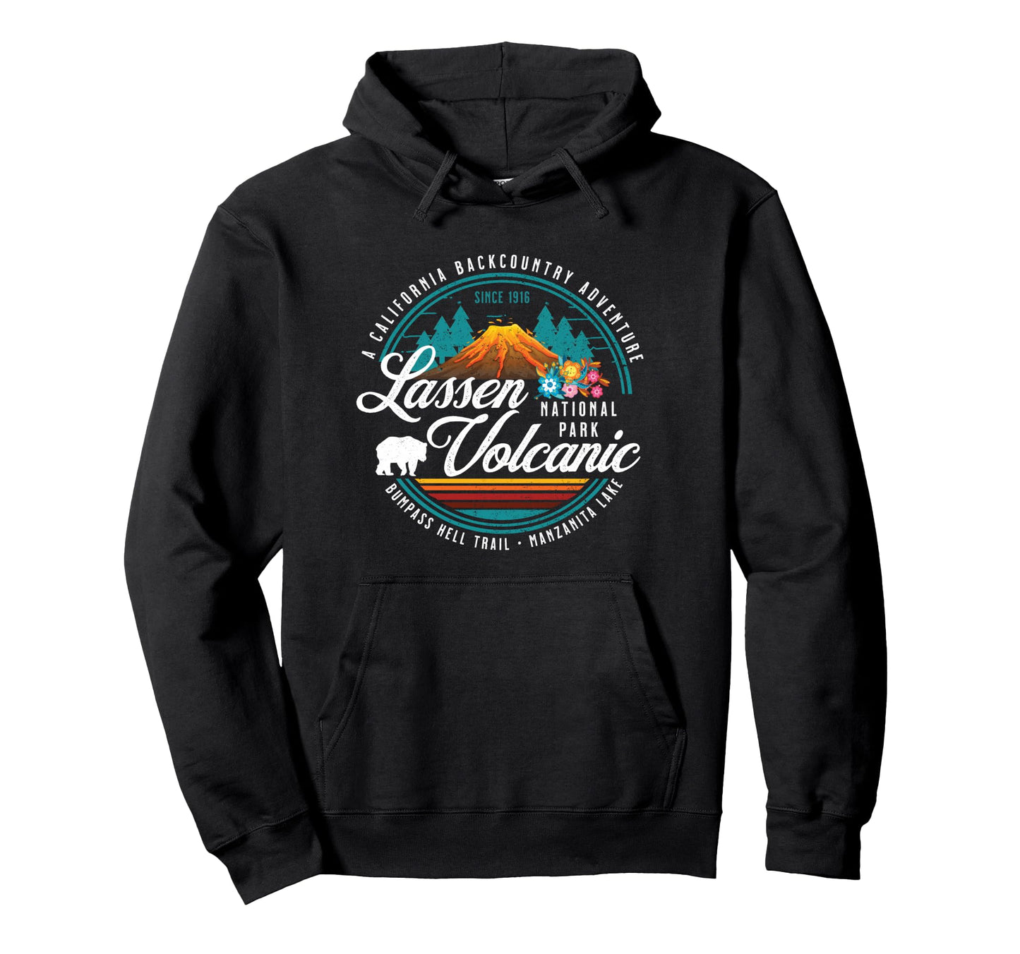 Lassen Volcanic National Park Hiking Hoodie - Trendy Graphic for Adults - T-Shirt, Sweatshirt, Hoodie