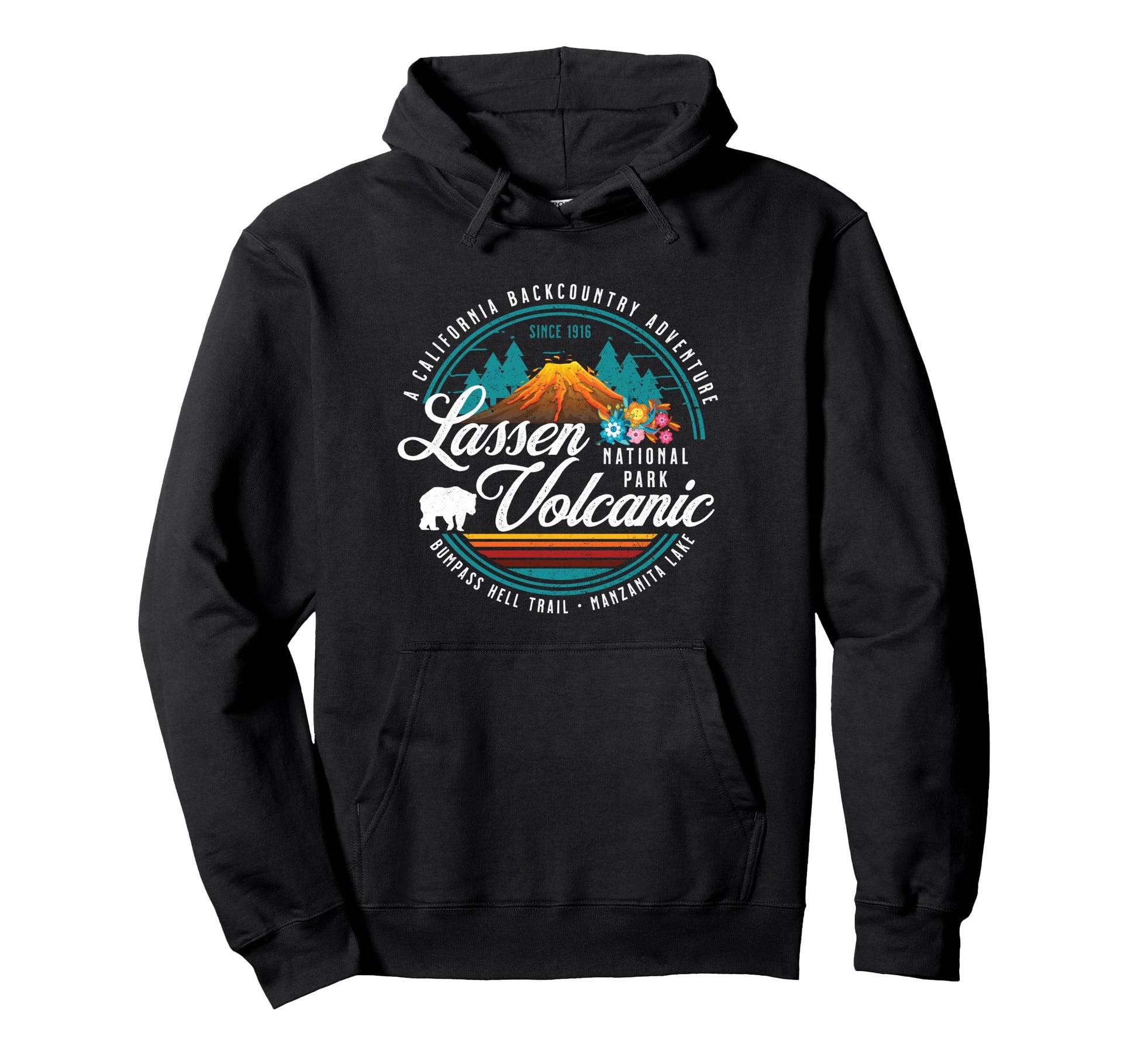 Lassen Volcanic National Park Hiking Hoodie - Trendy Graphic for Adults - T-Shirt, Sweatshirt, Hoodie