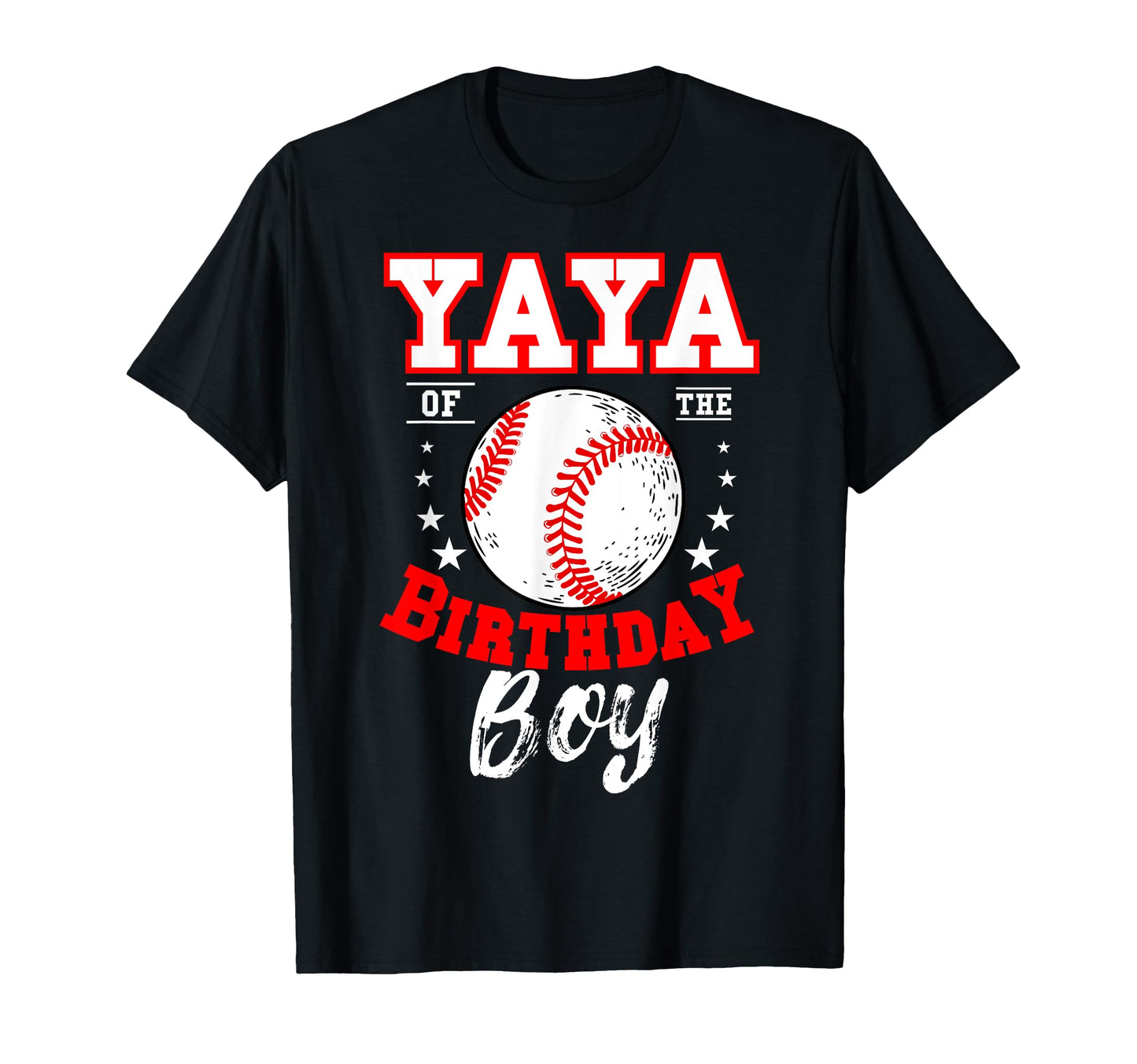 Yaya Birthday Baseball Theme Bday T-Shirt - Minimalist Print Men Women - T-Shirt, Sweatshirt, Hoodie