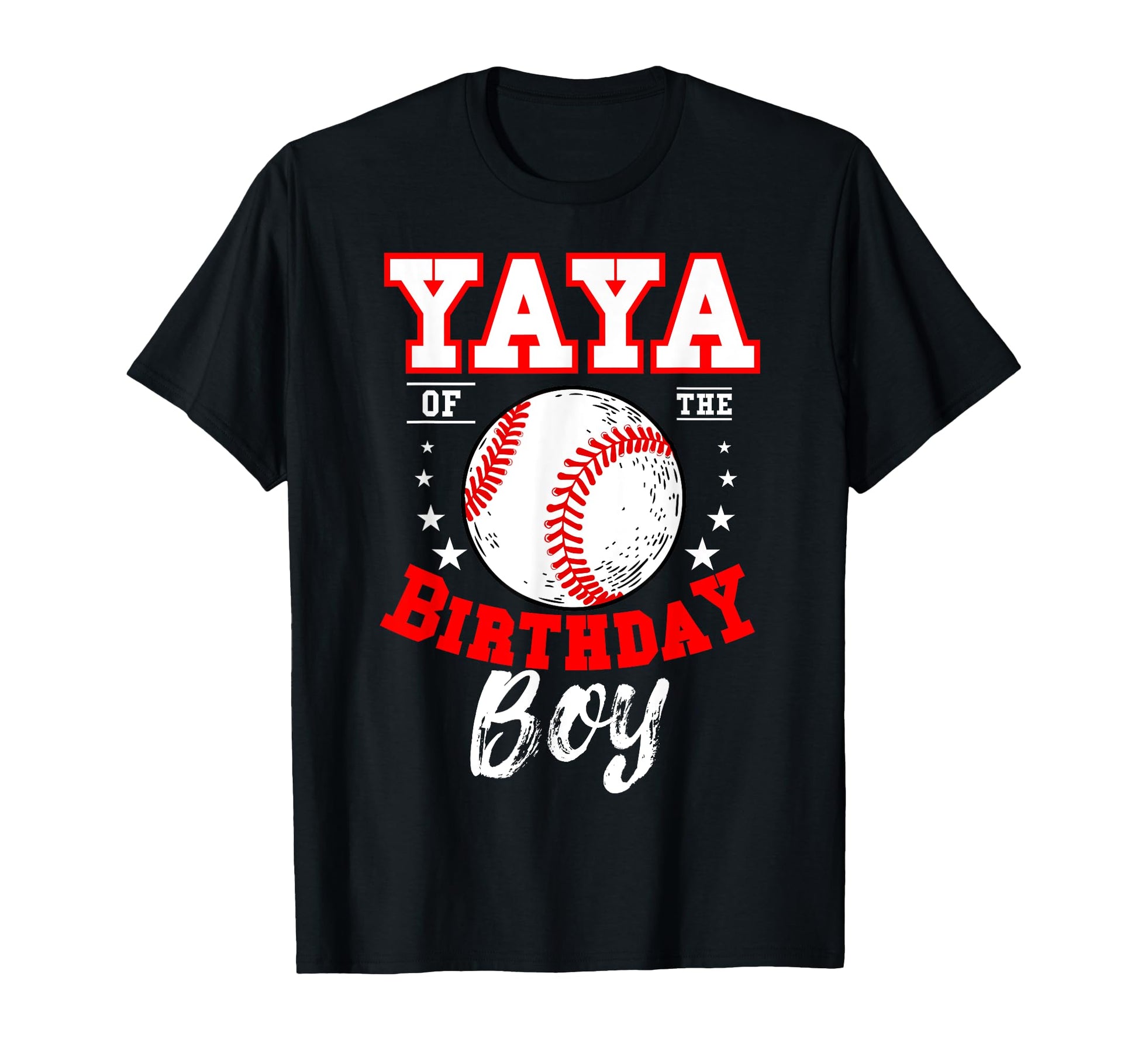 Yaya Birthday Baseball Theme Bday T-Shirt - Minimalist Print Men Women - T-Shirt, Sweatshirt, Hoodie