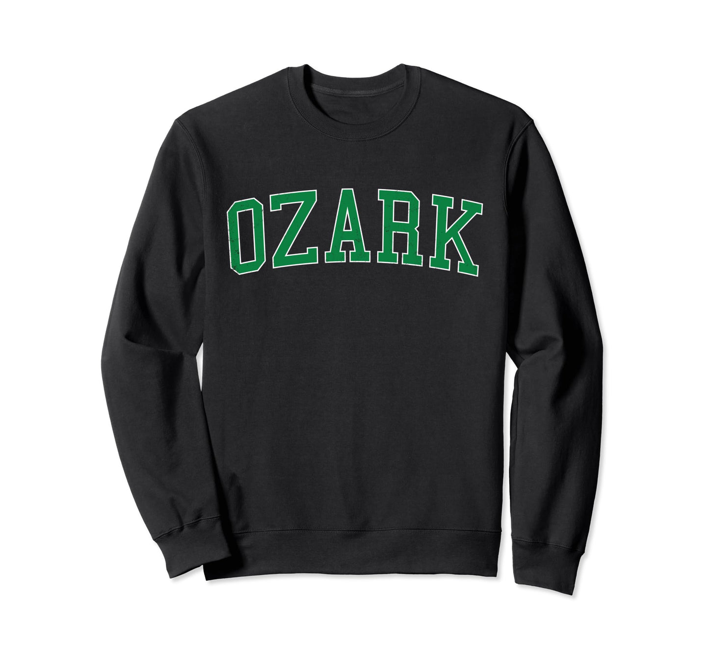 Ozark Al Distressed Green Varsity Sweatshirt - Minimalist Print Men Women - T-Shirt, Sweatshirt, Hoodie