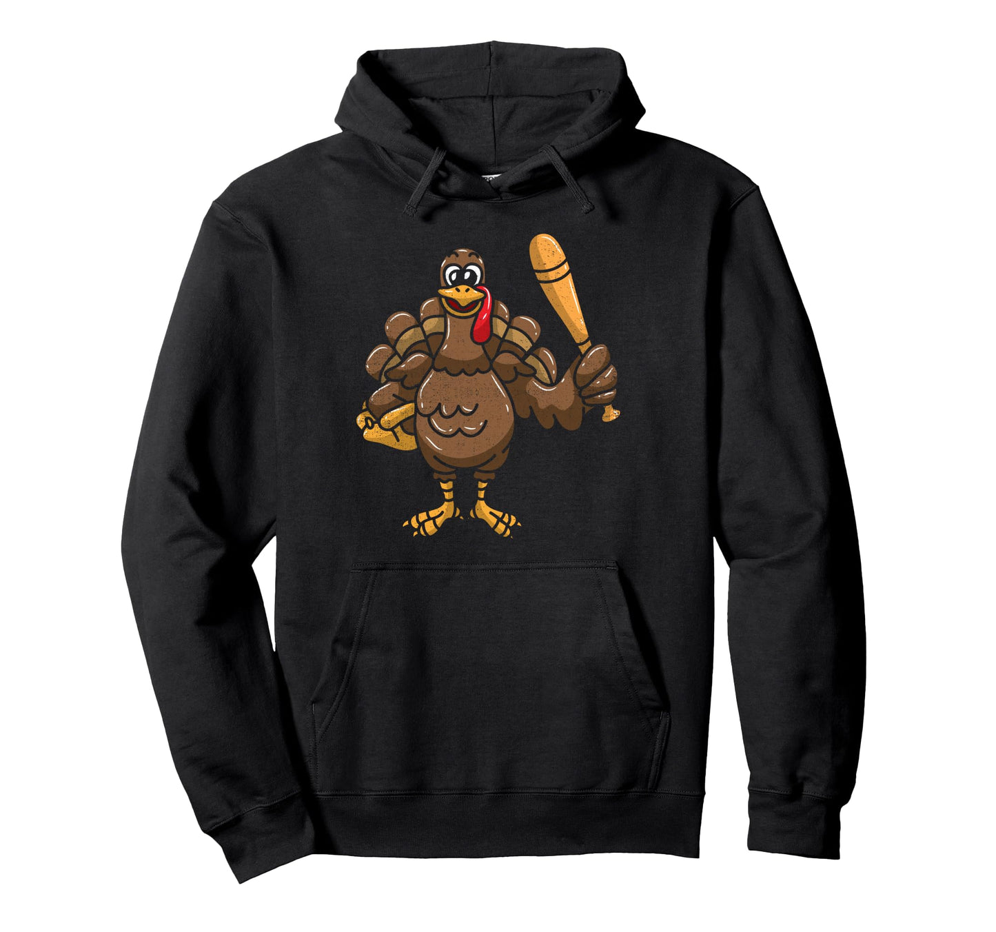 Thanksgiving Turkey Baseball Day Bat Hoodie - Streetwear Style Men Women - T-Shirt, Sweatshirt, Hoodie
