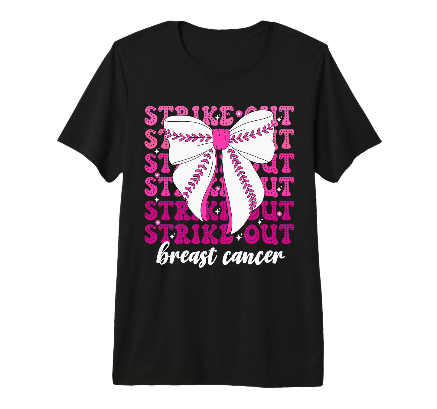 Strike Out Baseball Breast Cancer T-Shirt - Streetwear Style Men Women - T-Shirt, Sweatshirt, Hoodie