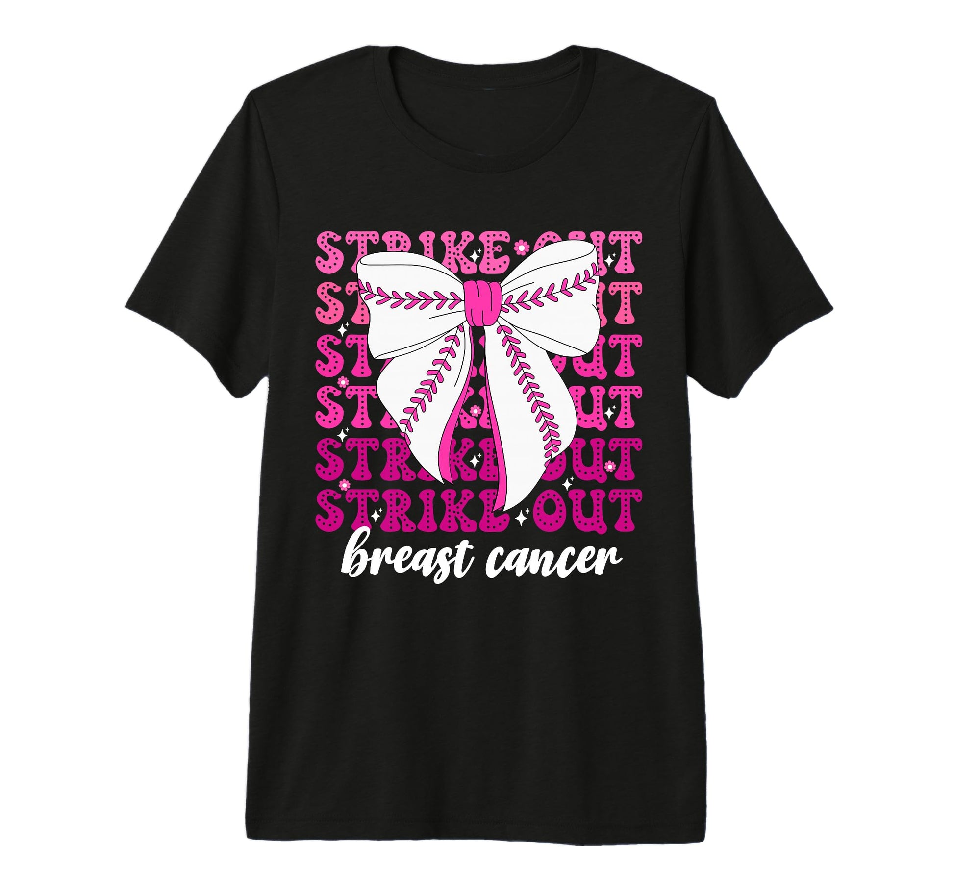 Strike Out Baseball Breast Cancer T-Shirt - Streetwear Style Men Women - T-Shirt, Sweatshirt, Hoodie