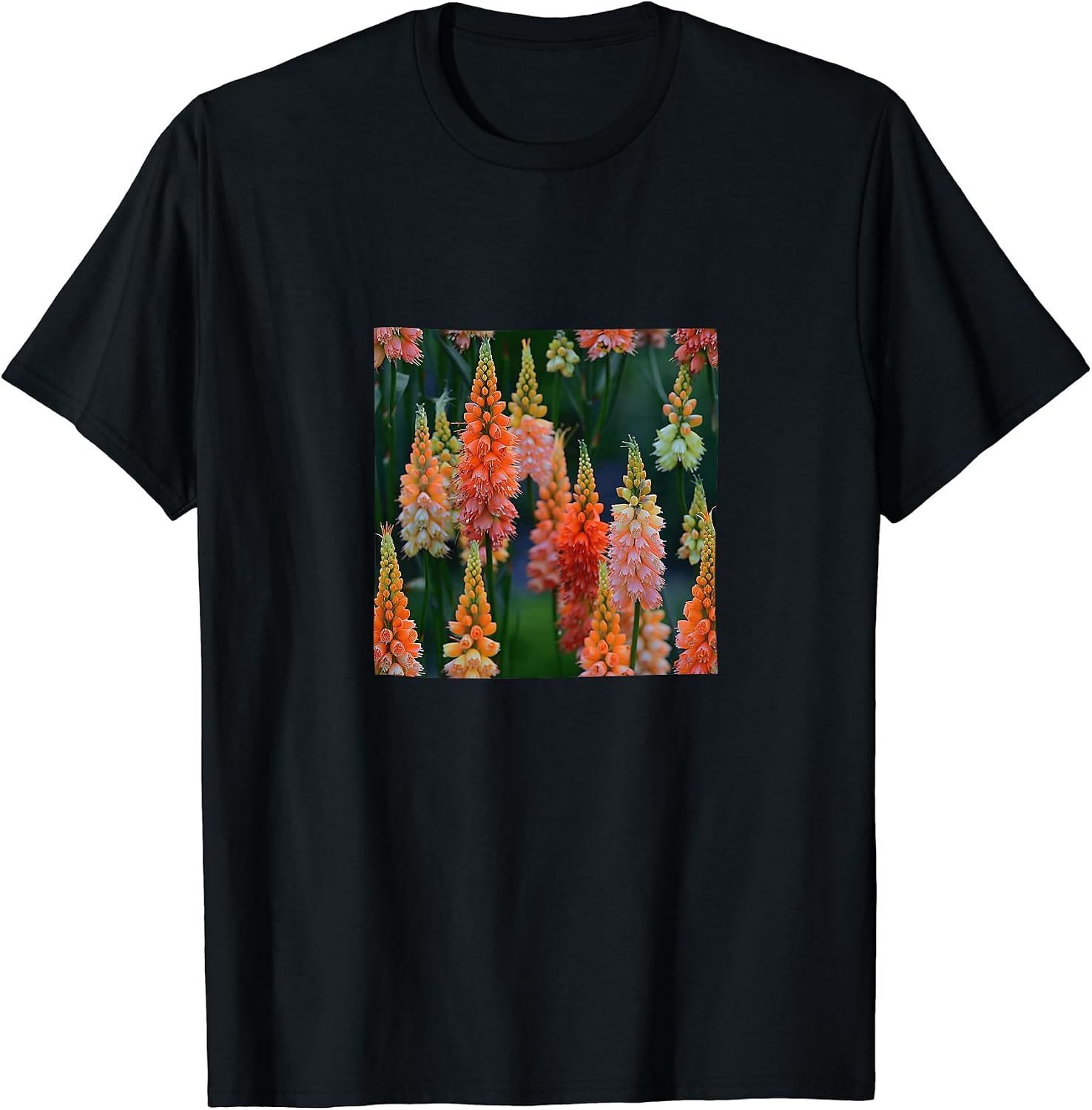 Kniphofia Torch Lily Flower Pattern Merch - Adult & Kids T-Shirts, Sweatshirts & Hoodies apparel design preview 1