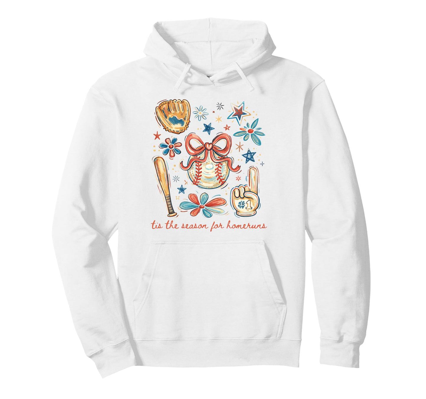 Baseball Mama Tis Season Homeruns Hoodie - Casual Everyday Wear for Adults - T-Shirt, Sweatshirt, Hoodie