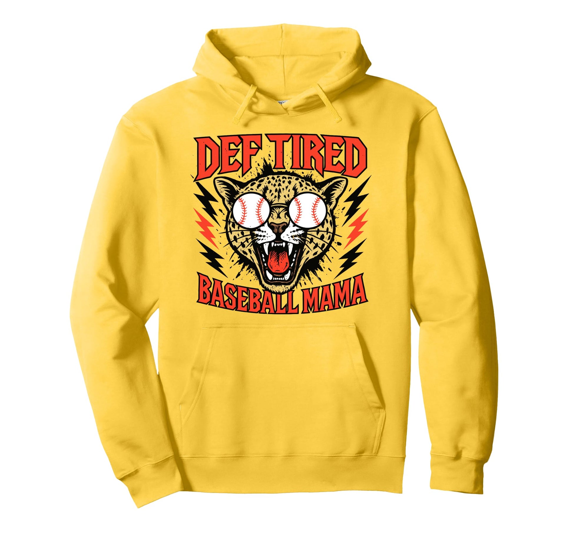 Def Tired Baseball Mama Funny Sports Hoodie - Aesthetic Graphic Men Women - T-Shirt, Sweatshirt, Hoodie