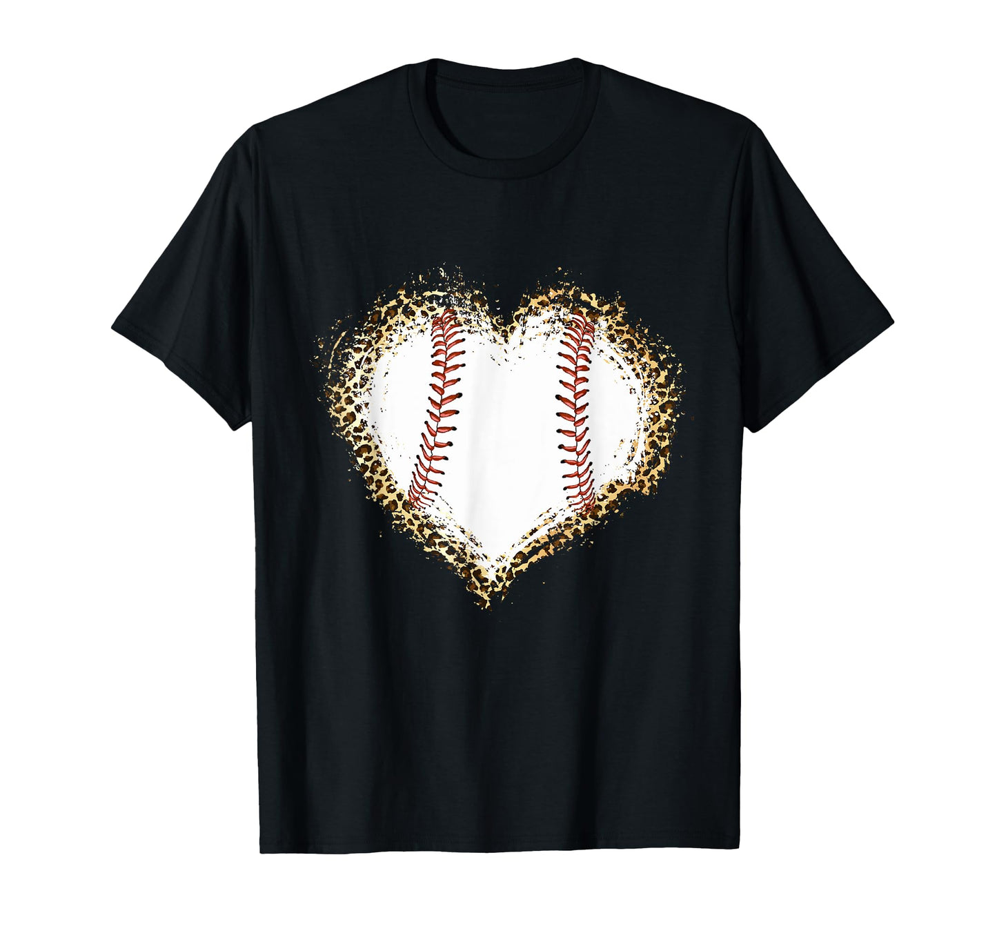 Baseball Heart Leopard Baseball Lover T-Shirt - Aesthetic Graphic Men Women - T-Shirt, Sweatshirt, Hoodie