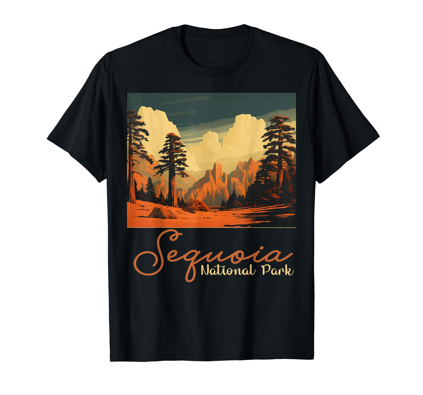 Sequoia National Park Tree Minimalist T-Shirt - Novelty Apparel Unisex - T-Shirt, Sweatshirt, Hoodie