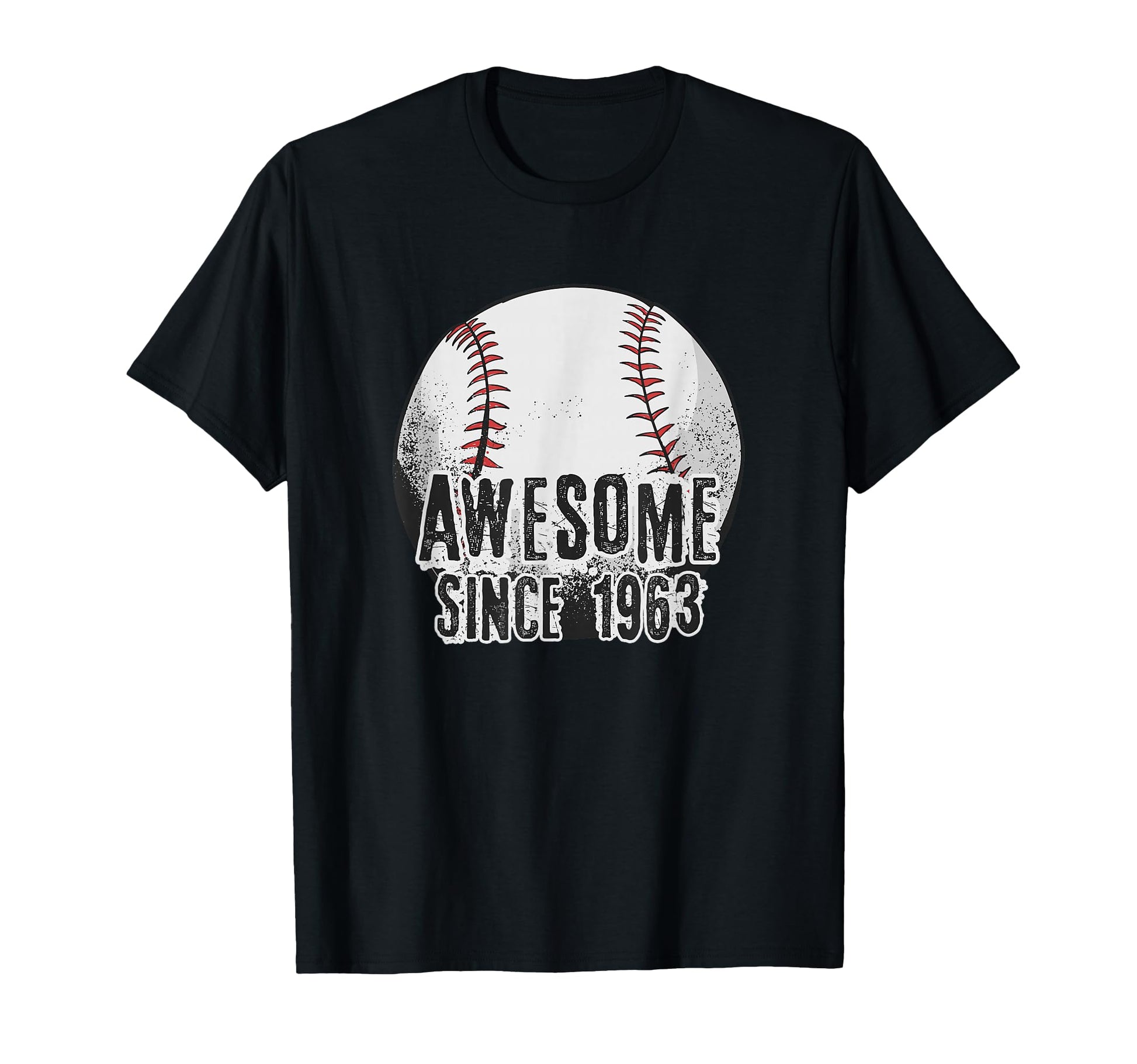 Awesome Since 1963 63 Year Old Baseball T-Shirt - Unique Graphic Men Women - T-Shirt, Sweatshirt, Hoodie