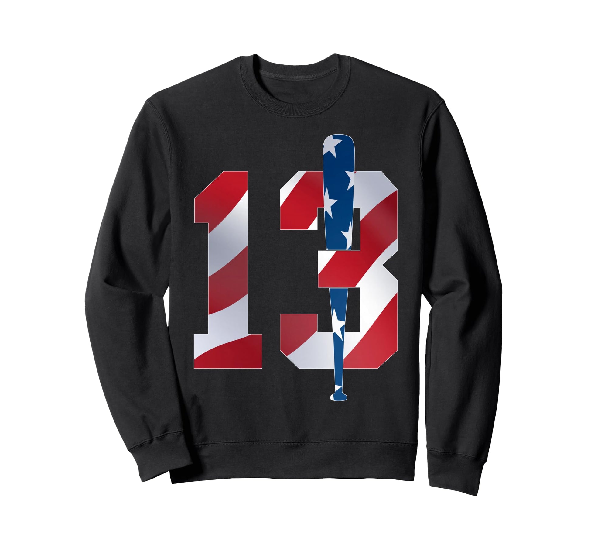 Number 13 Years Baseball 13Th Sweatshirt - Minimalist Print Men Women - T-Shirt, Sweatshirt, Hoodie