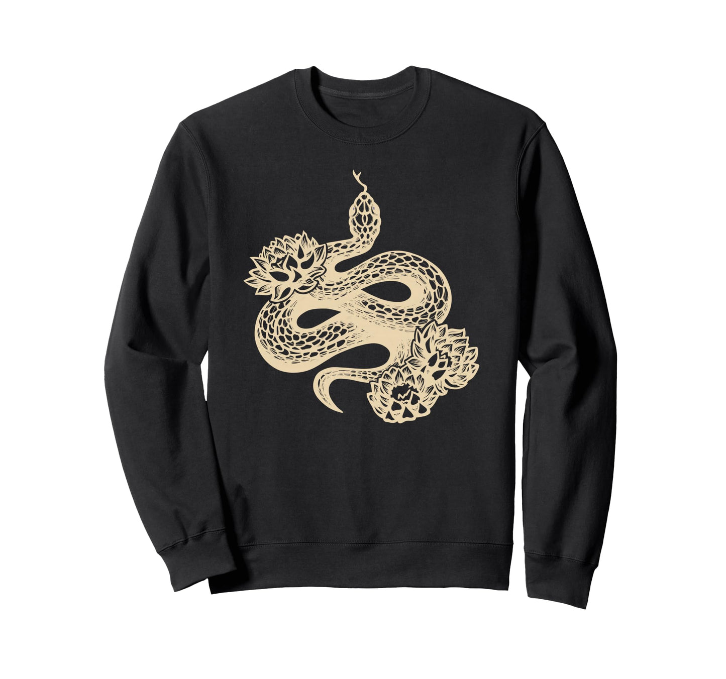 Reptile Snake Water Lily Eboy Sweatshirt - Custom Art Print Men Women - T-Shirt, Sweatshirt, Hoodie