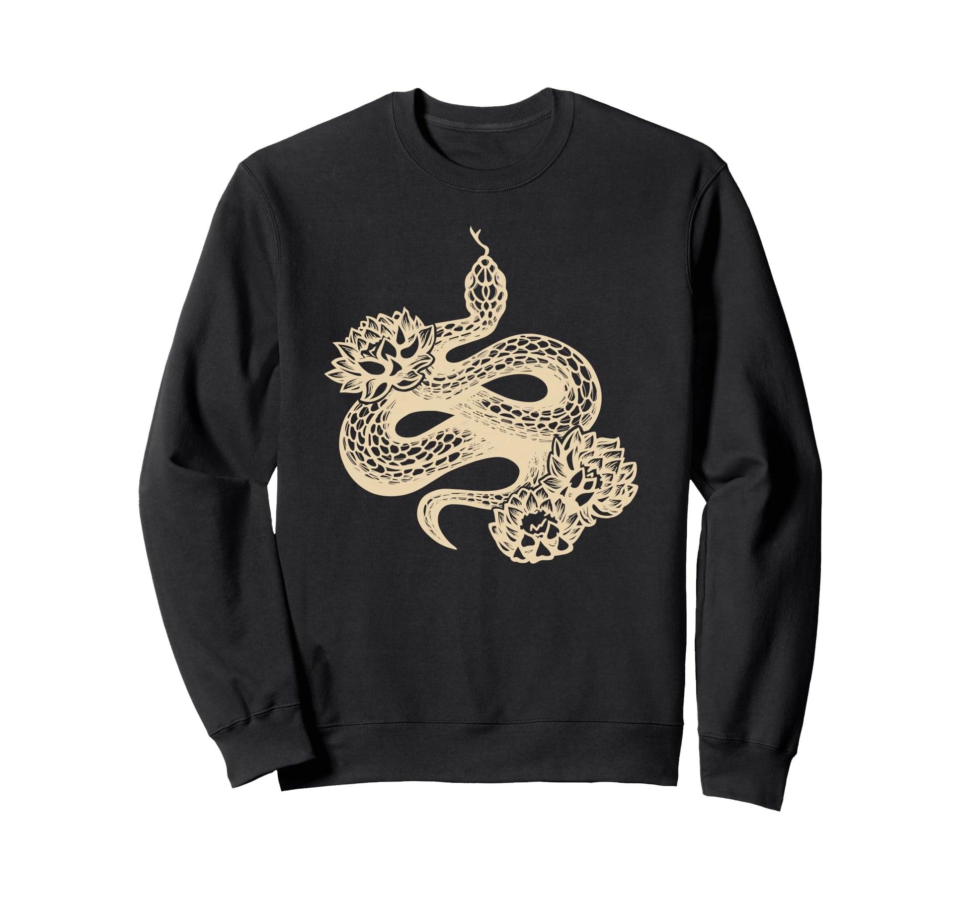 Reptile Snake Water Lily Eboy Sweatshirt - Custom Art Print Men Women - T-Shirt, Sweatshirt, Hoodie