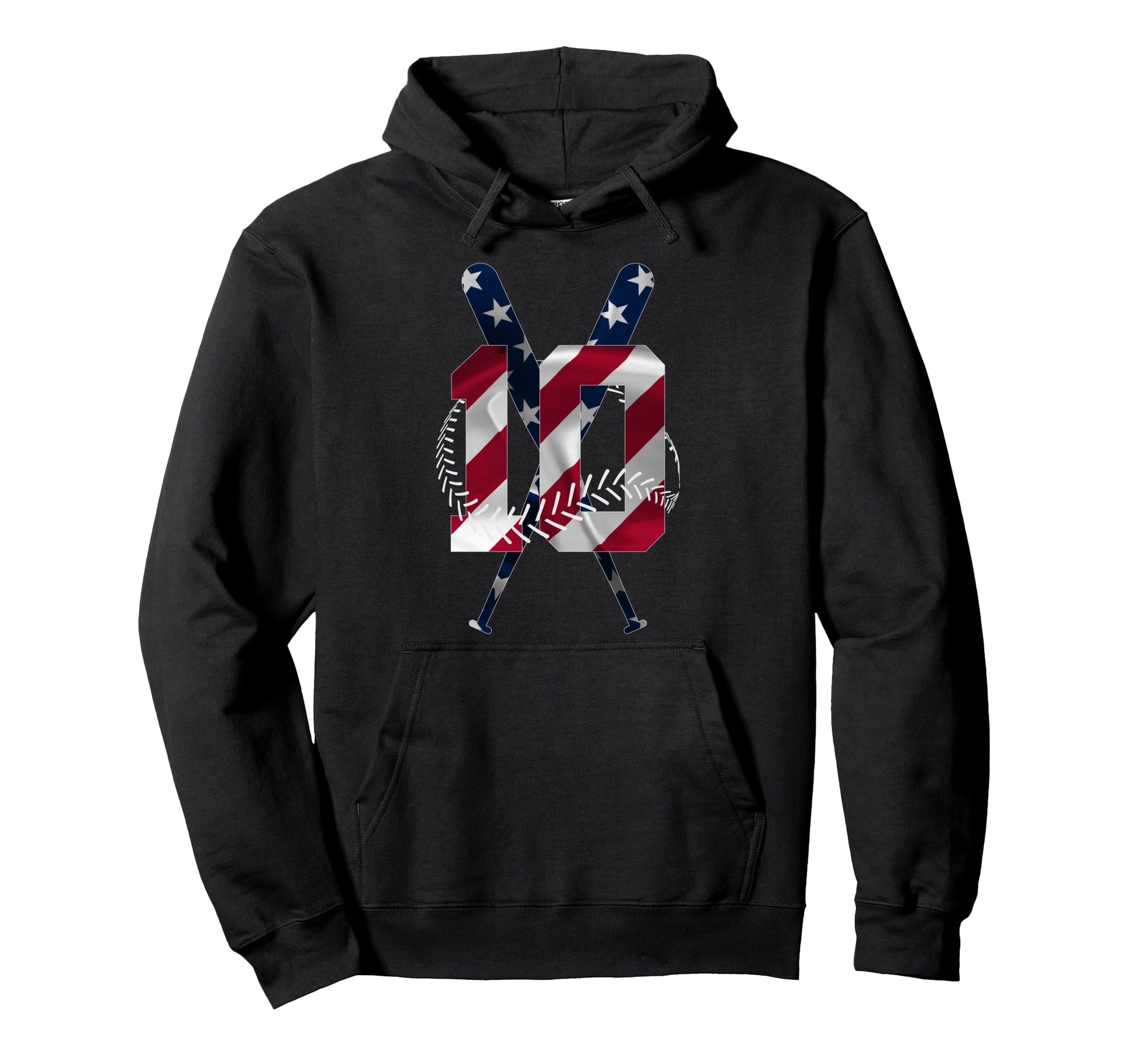 Number 10 Years Baseball 10Th Birthday Hoodie - Aesthetic Graphic Unisex - T-Shirt, Sweatshirt, Hoodie