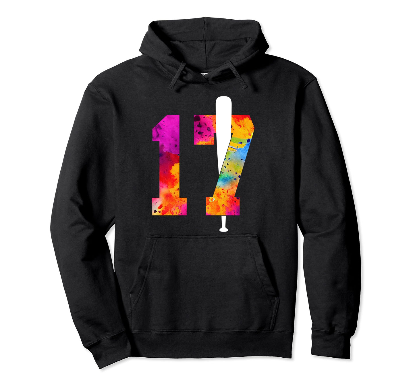 Number 17 Years Baseball 17Th Birthday Hoodie - Unique Graphic for Adults - T-Shirt, Sweatshirt, Hoodie