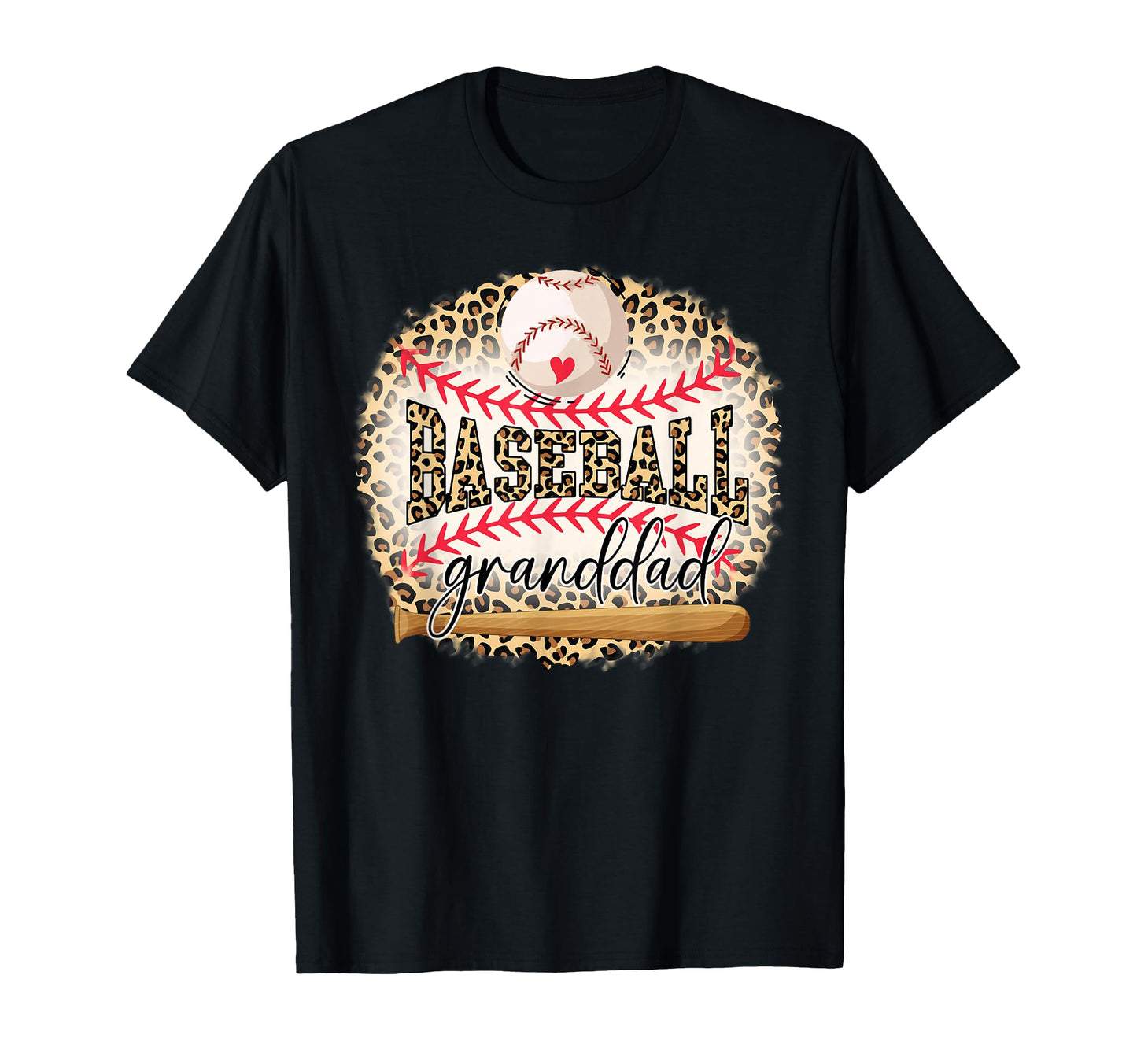 Baseball Granddad Funny Leopard T-Shirt - Unique Graphic for Adults - T-Shirt, Sweatshirt, Hoodie