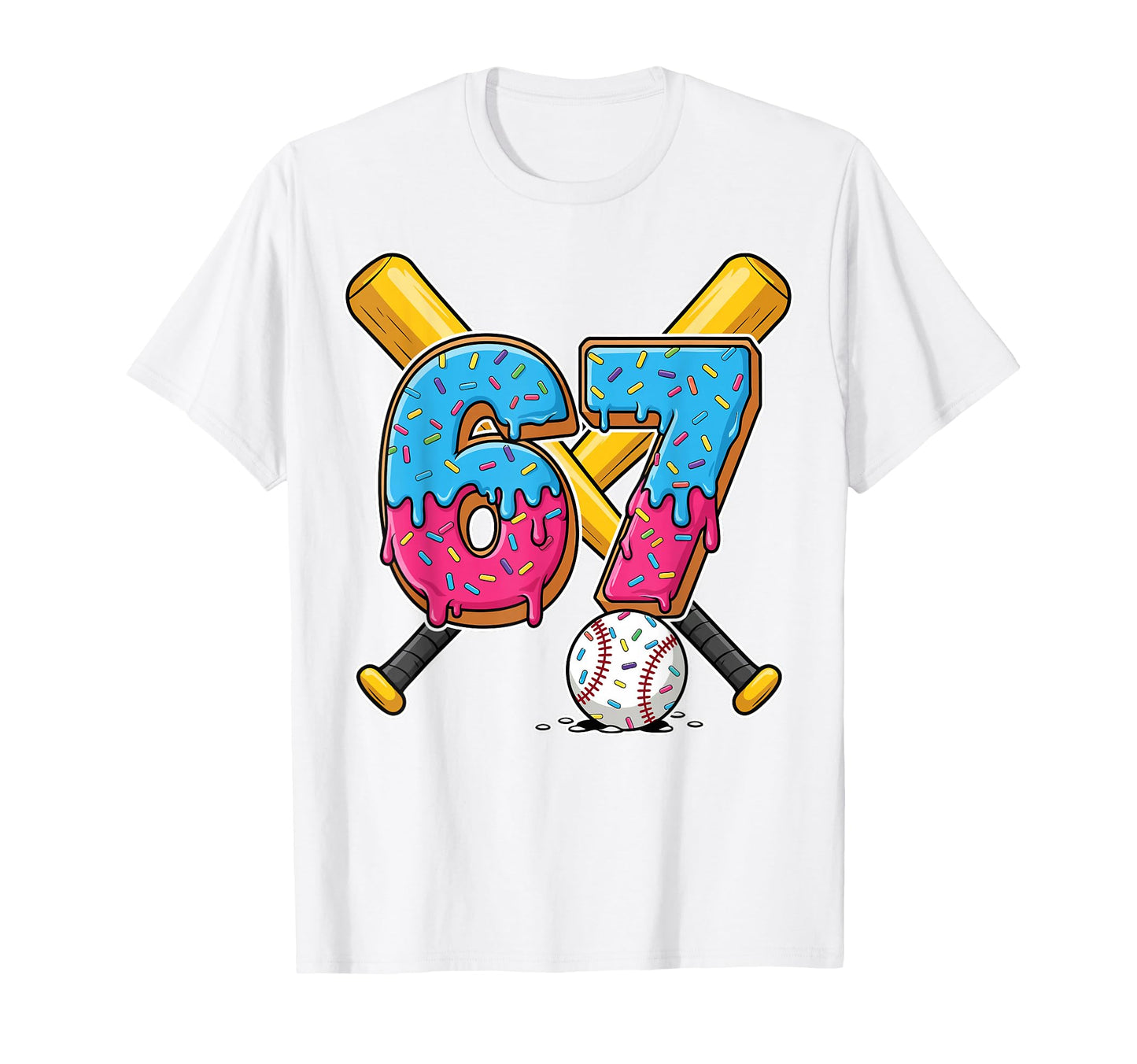 Baseball Drip Number 67 Player 67Th T-Shirt - Unique Graphic Men Women - T-Shirt, Sweatshirt, Hoodie