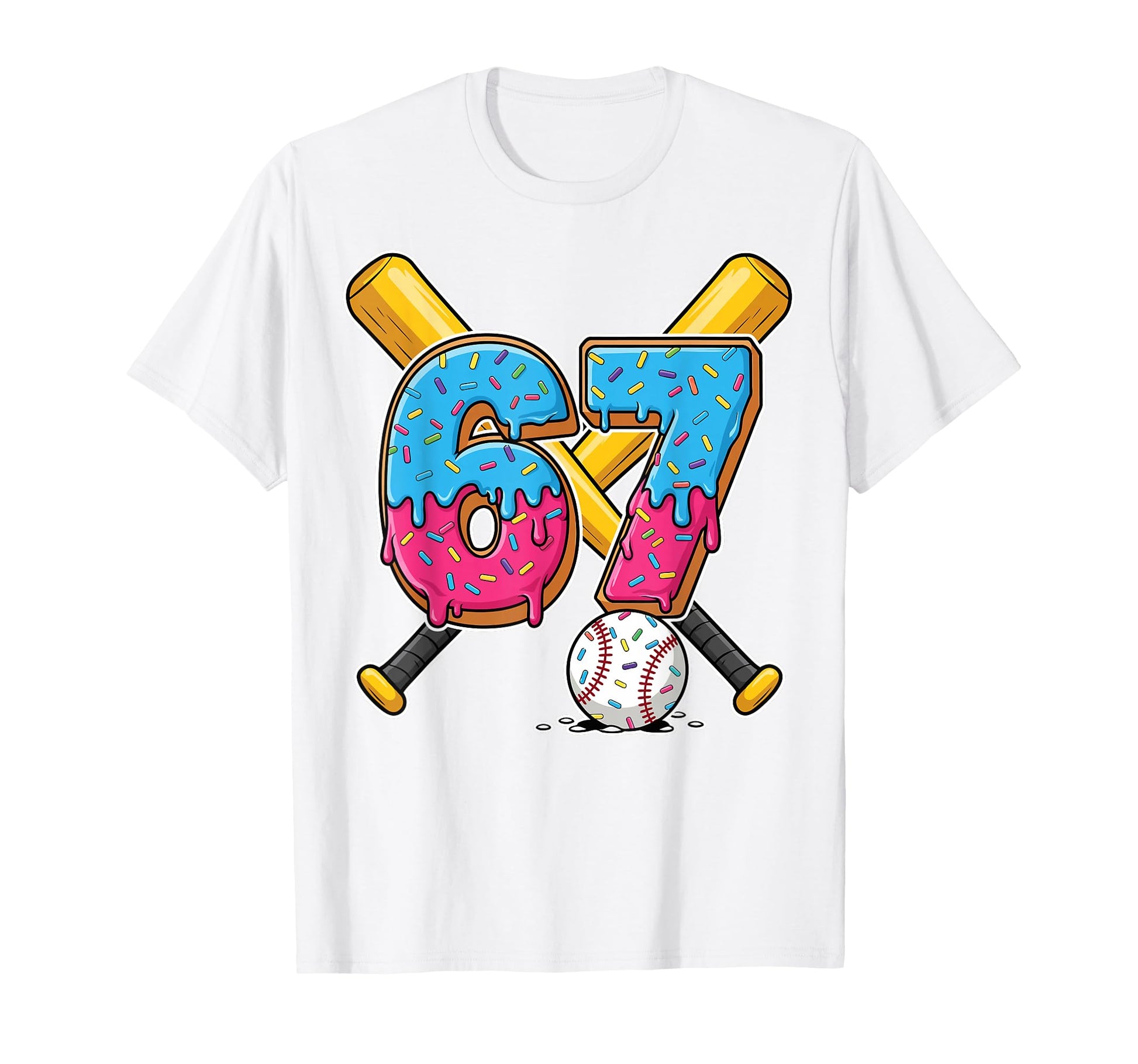 Baseball Drip Number 67 Player 67Th T-Shirt - Unique Graphic Men Women - T-Shirt, Sweatshirt, Hoodie