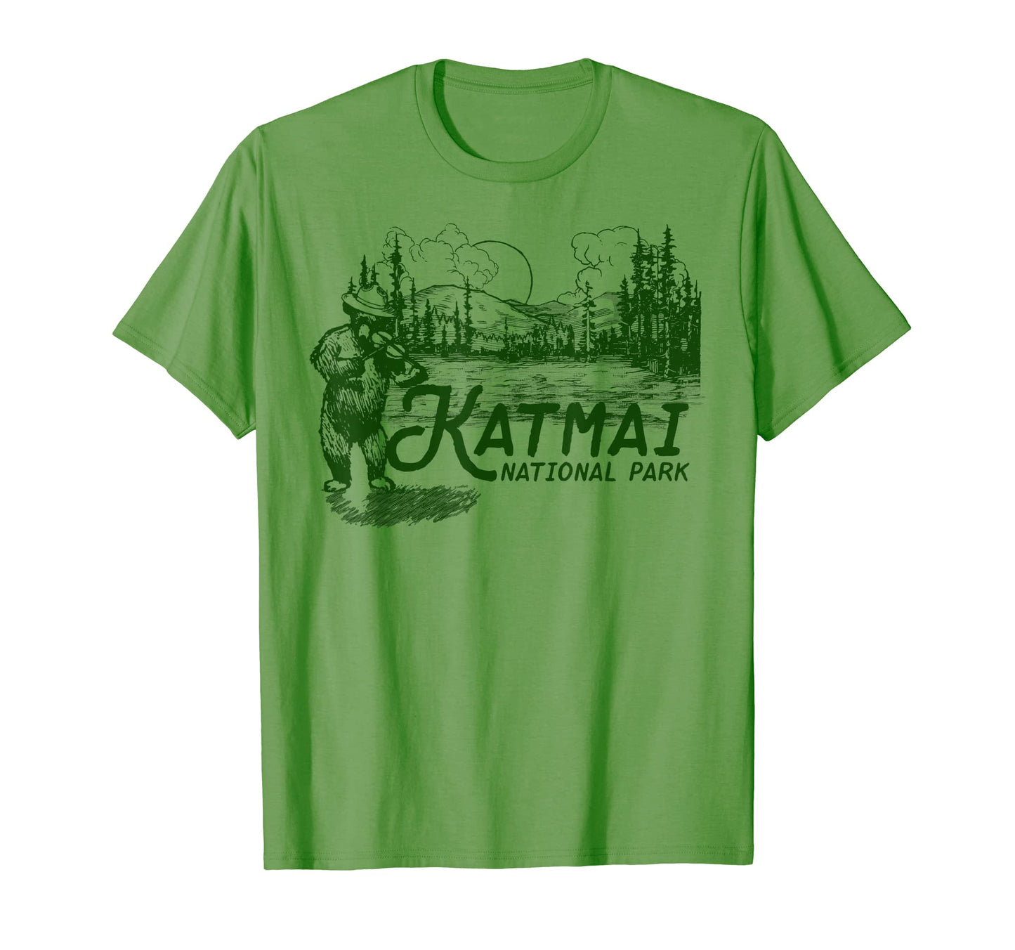 Katmai National Park Alaska Fiddle Bear T-Shirt - Streetwear Style Unisex - T-Shirt, Sweatshirt, Hoodie
