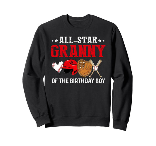 All Star Granny Birthday Sweatshirt - Casual Everyday Wear for Adults - T-Shirt, Sweatshirt, Hoodie