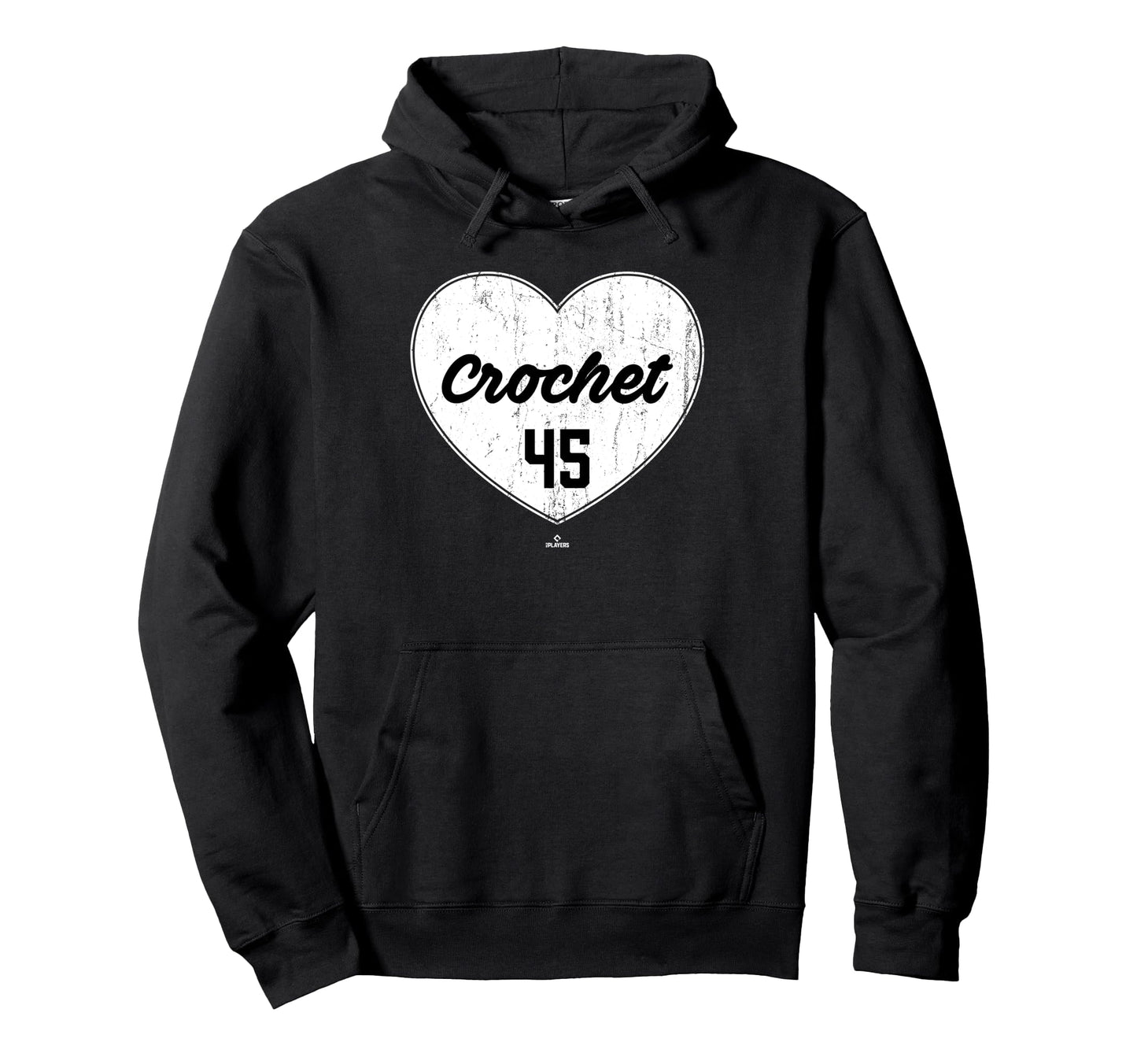 Distressed Heart Garrett Crochet Hoodie - Aesthetic Graphic for Adults - T-Shirt, Sweatshirt, Hoodie