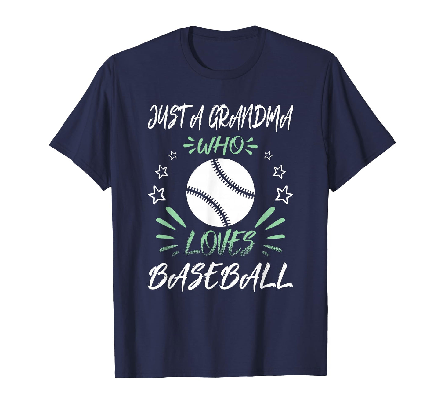 Just Grandma Who Loves Baseball T-Shirt - Custom Art Print Unisex - T-Shirt, Sweatshirt, Hoodie