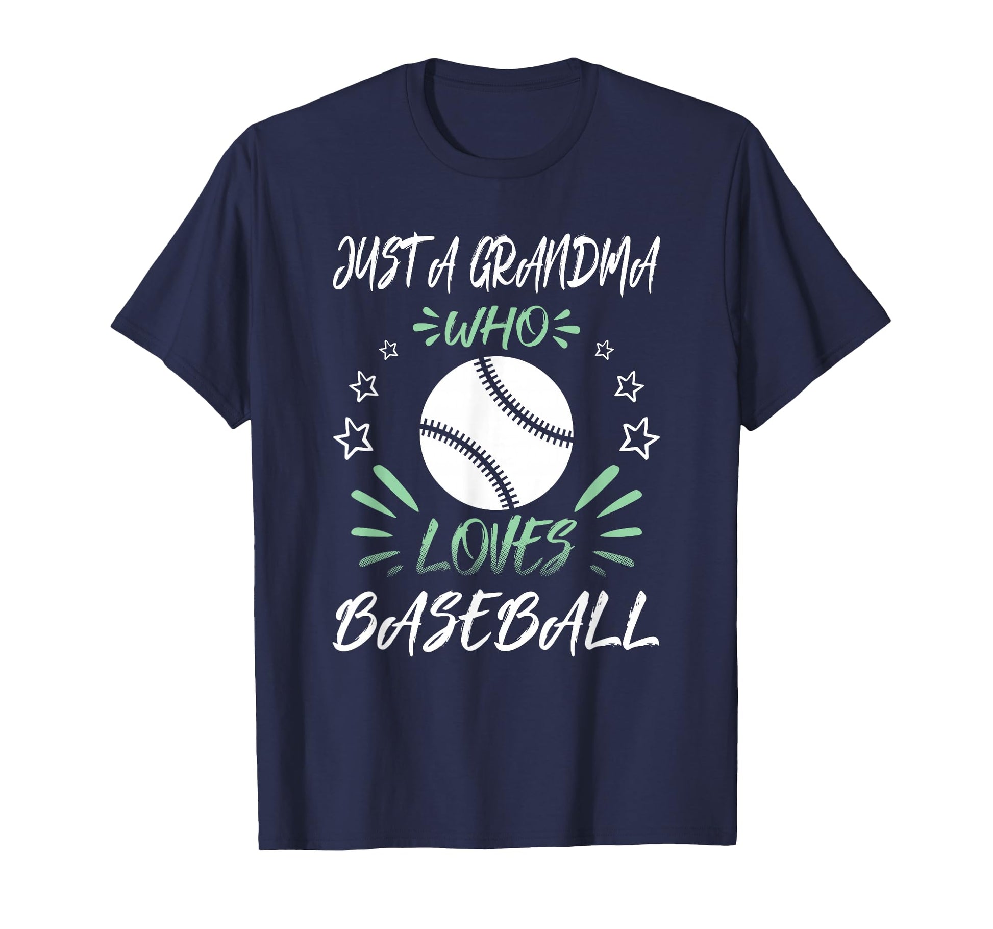 Just Grandma Who Loves Baseball T-Shirt - Custom Art Print Unisex - T-Shirt, Sweatshirt, Hoodie