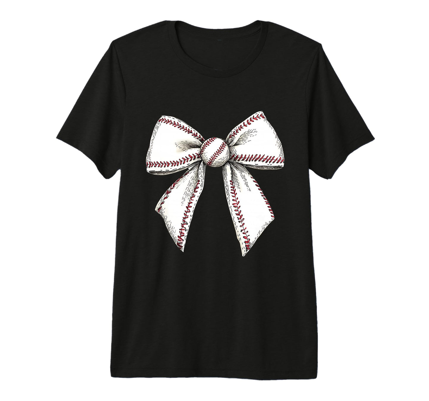 Baseball Coquette Bow Baseball Mom Tri T-Shirt - Unique Graphic for Adults - T-Shirt, Sweatshirt, Hoodie