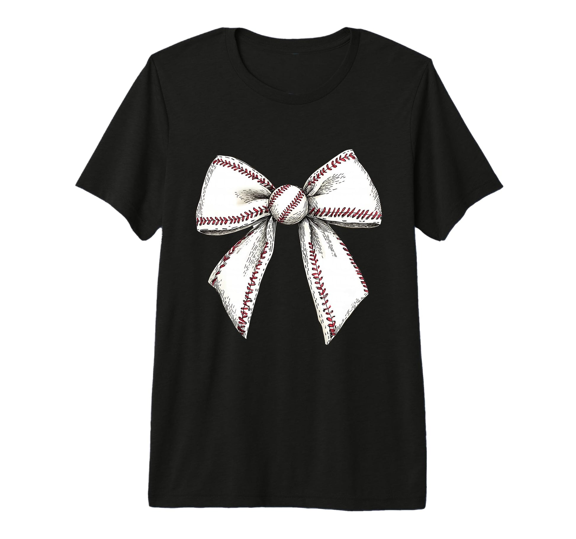 Baseball Coquette Bow Baseball Mom Tri T-Shirt - Unique Graphic for Adults - T-Shirt, Sweatshirt, Hoodie