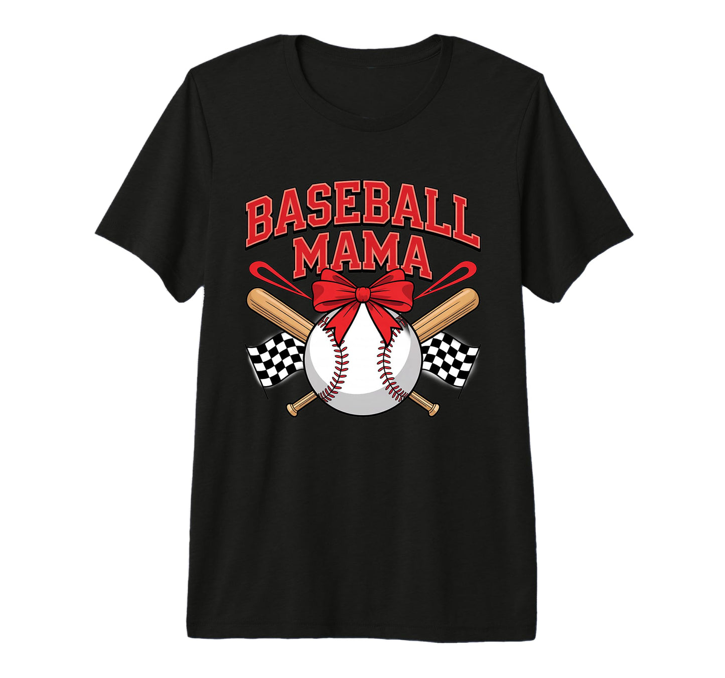 Coquette Bow American Baseball Mom T-Shirt - Fun Novelty Design Unisex - T-Shirt, Sweatshirt, Hoodie