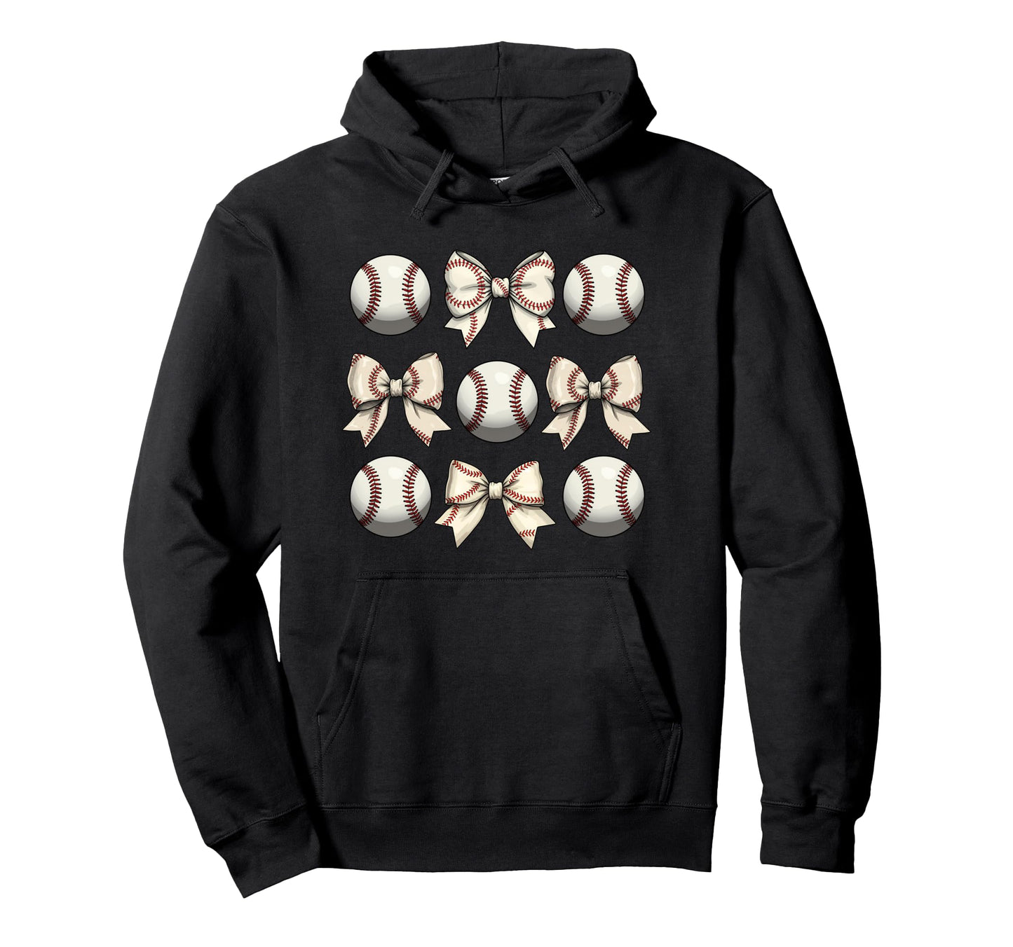 Baseball Coquette Bow Mothers Day Hoodie - Unique Graphic for Adults - T-Shirt, Sweatshirt, Hoodie