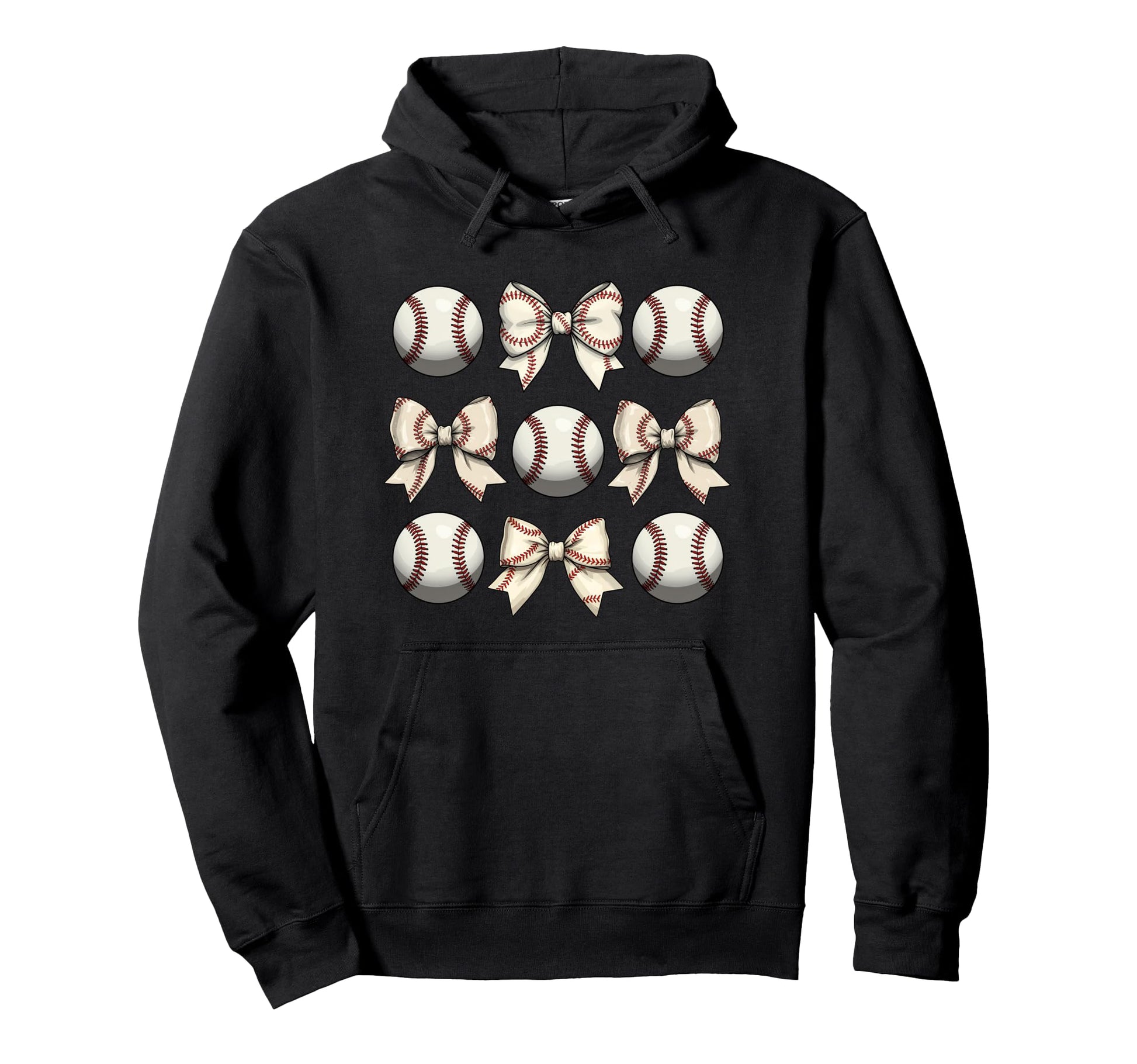 Baseball Coquette Bow Mothers Day Hoodie - Unique Graphic for Adults - T-Shirt, Sweatshirt, Hoodie