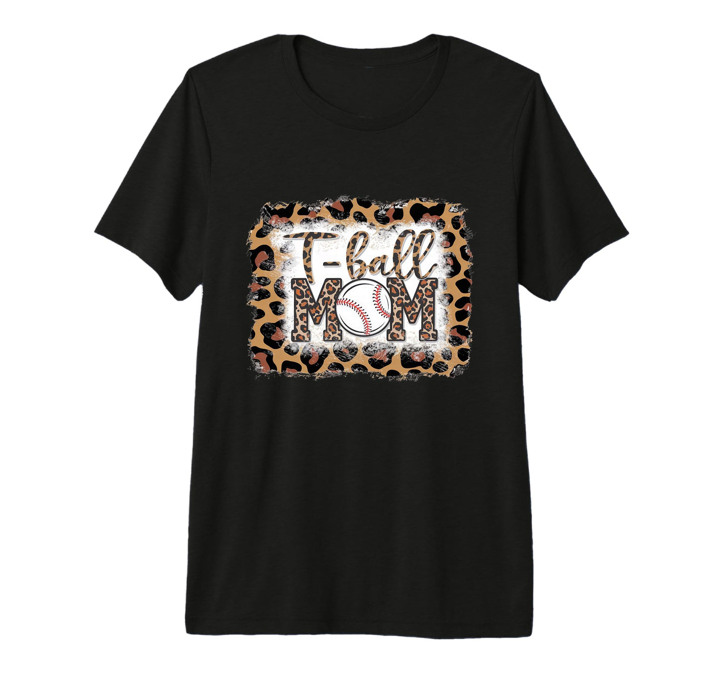 Leopard American Baseball Mom Mama Tri T-Shirt - Graphic Print Men Women - T-Shirt, Sweatshirt, Hoodie