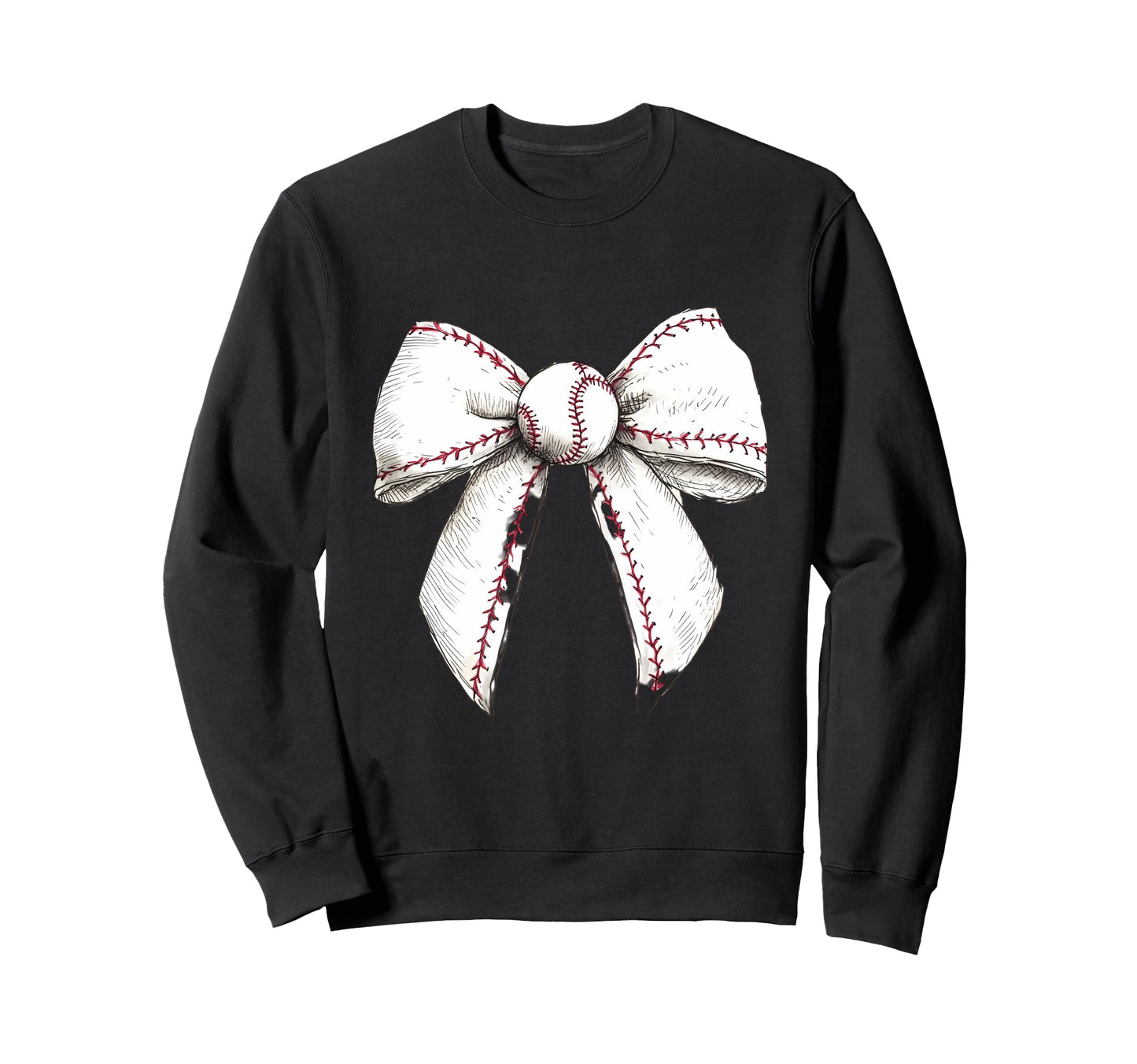 Baseball Coquette Bow Baseball Sweatshirt - Custom Art Print for Adults - T-Shirt, Sweatshirt, Hoodie