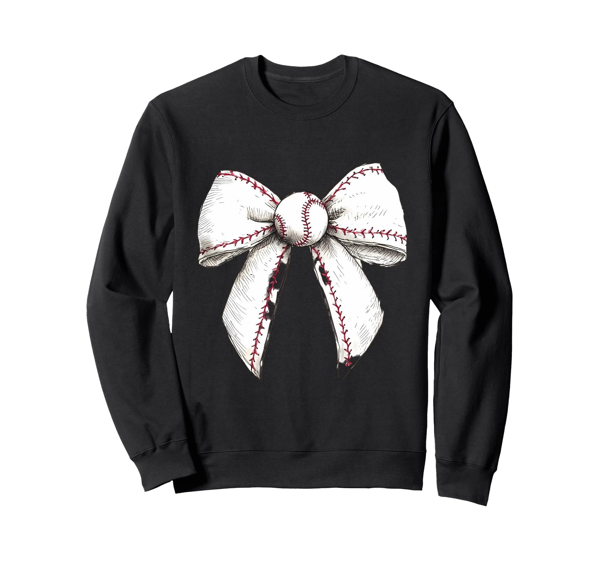Baseball Coquette Bow Baseball Sweatshirt - Custom Art Print for Adults - T-Shirt, Sweatshirt, Hoodie